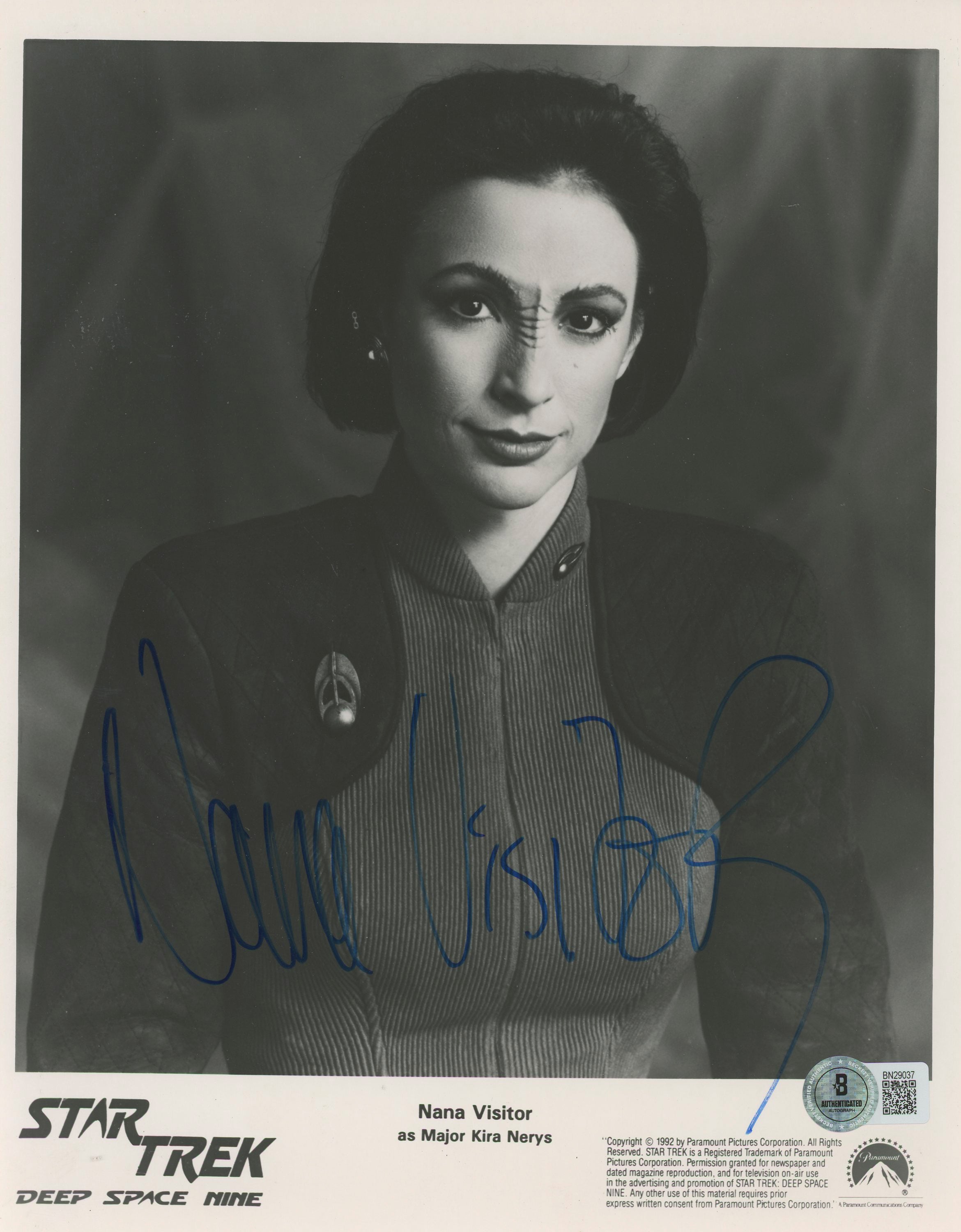 Nana Visitor Star Trek: Deep Space Nine Authentic Signed 8x10 Photo BAS #BN29037