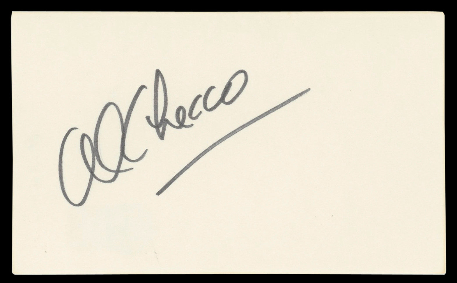 Al Checco Bullitt Authentic Signed 3x5 Index Card Autographed BAS #BM57068