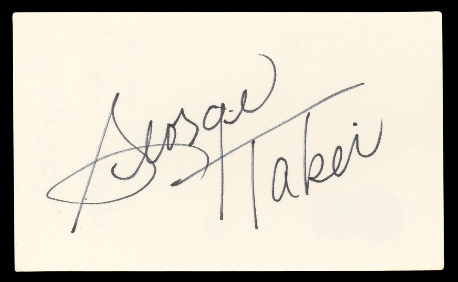 George Takei Star Trek: The Original Series Signed 3x5 Index Card BAS #BL96807