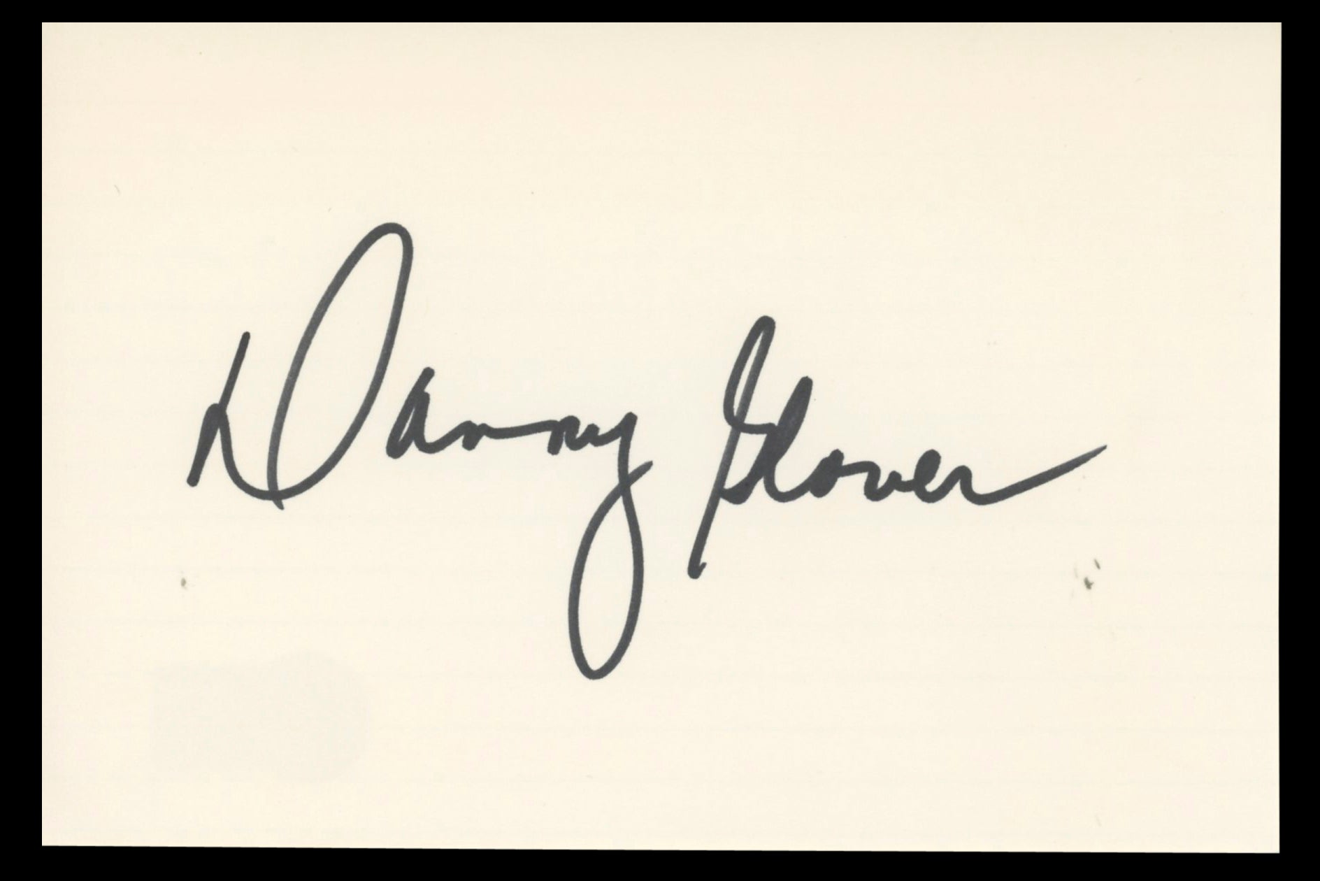 Danny Glover Lethal Weapon Authentic Signed 4x6 Index Card BAS #BT02458