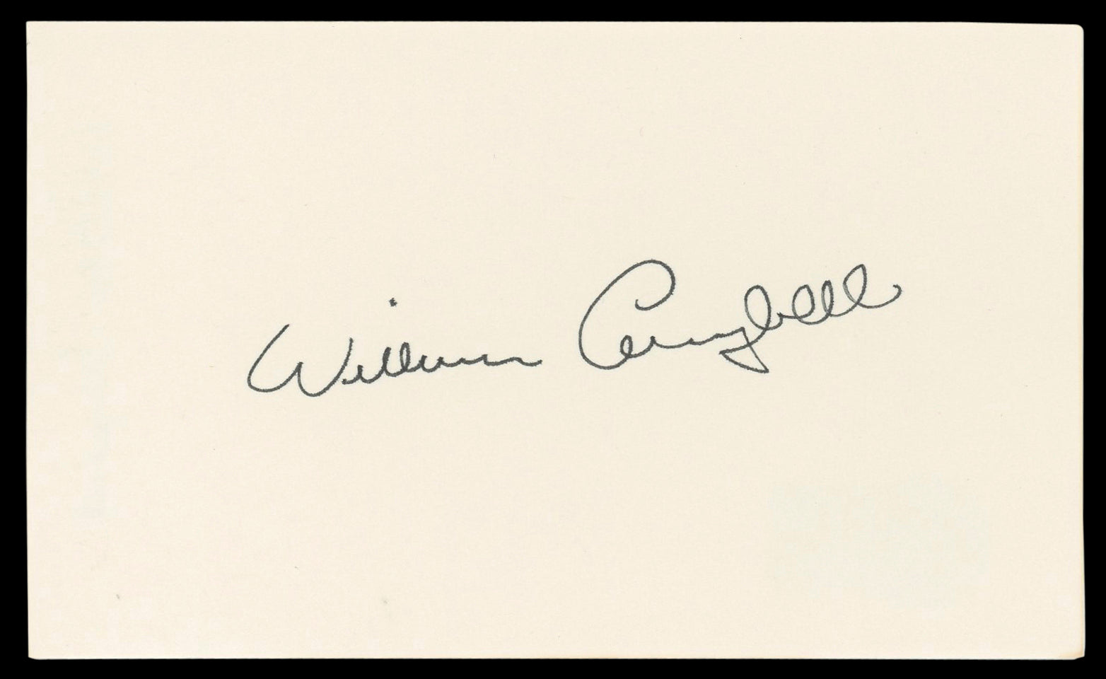 William Campbell Star Trek Signed 3x5 Index Card Autographed BAS #BM57072