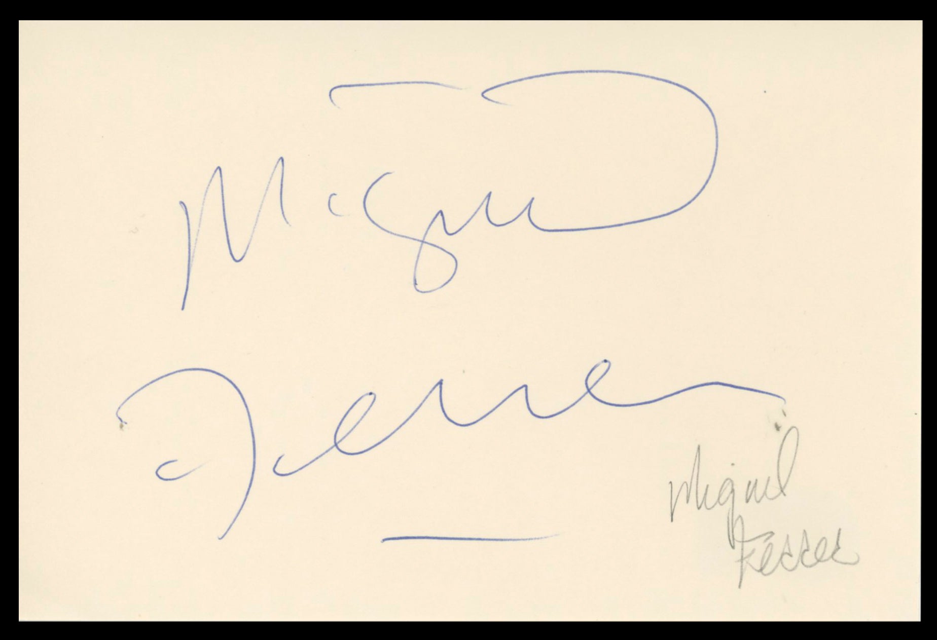 Miguel Ferrer NCIS: Los Angeles Authentic Signed 4x6 Index Card BAS #BT02456