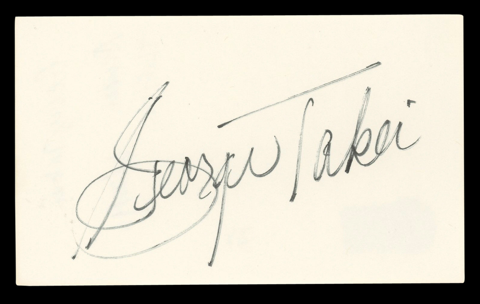 George Takei Star Trek: The Original Series Signed 3x5 Index Card BAS #BL96812