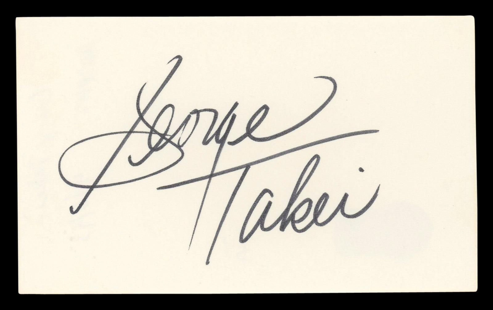 George Takei Star Trek: The Original Series Signed 3x5 Index Card BAS #BL96813