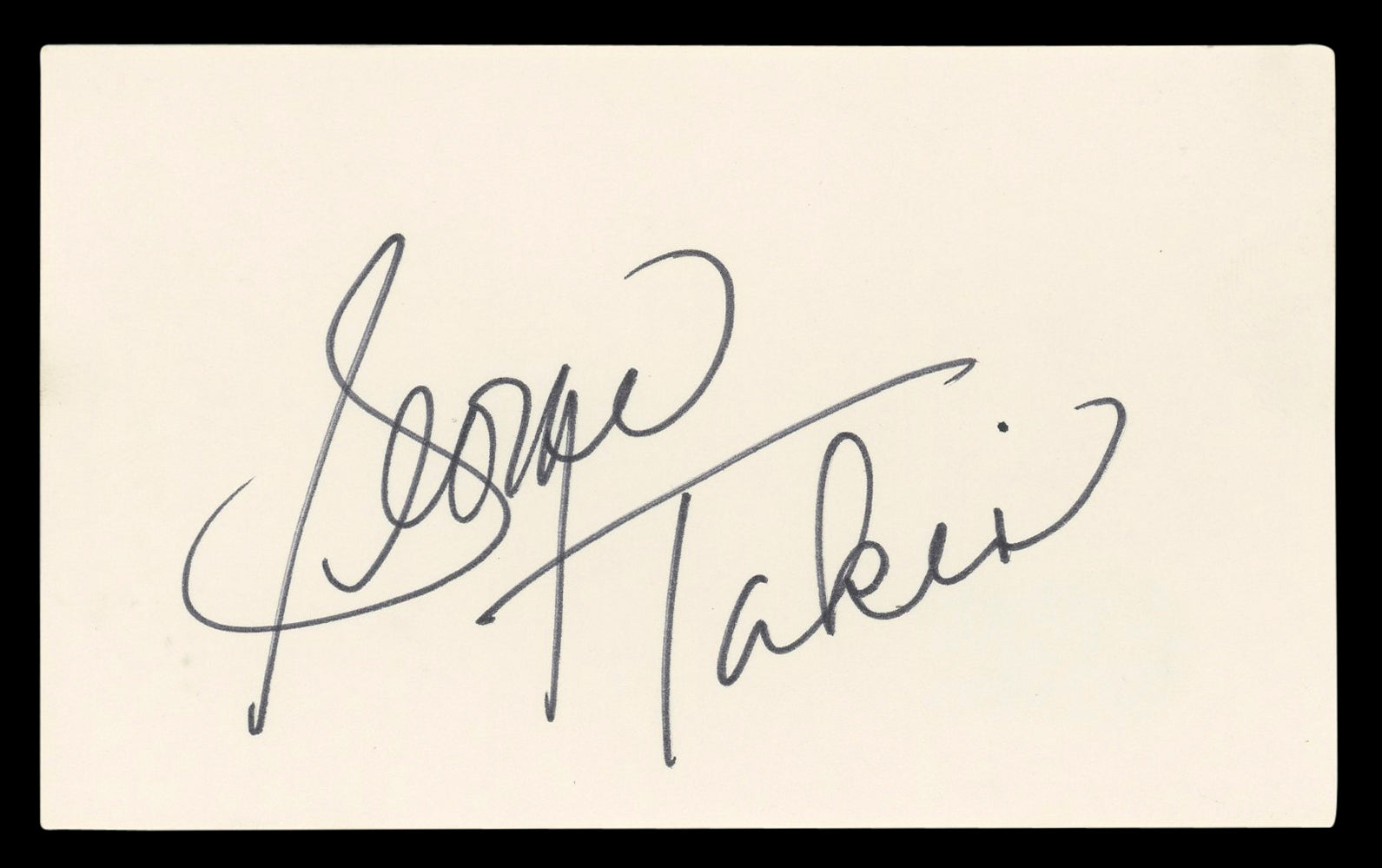 George Takei Star Trek: The Original Series Signed 3x5 Index Card BAS #BL96814