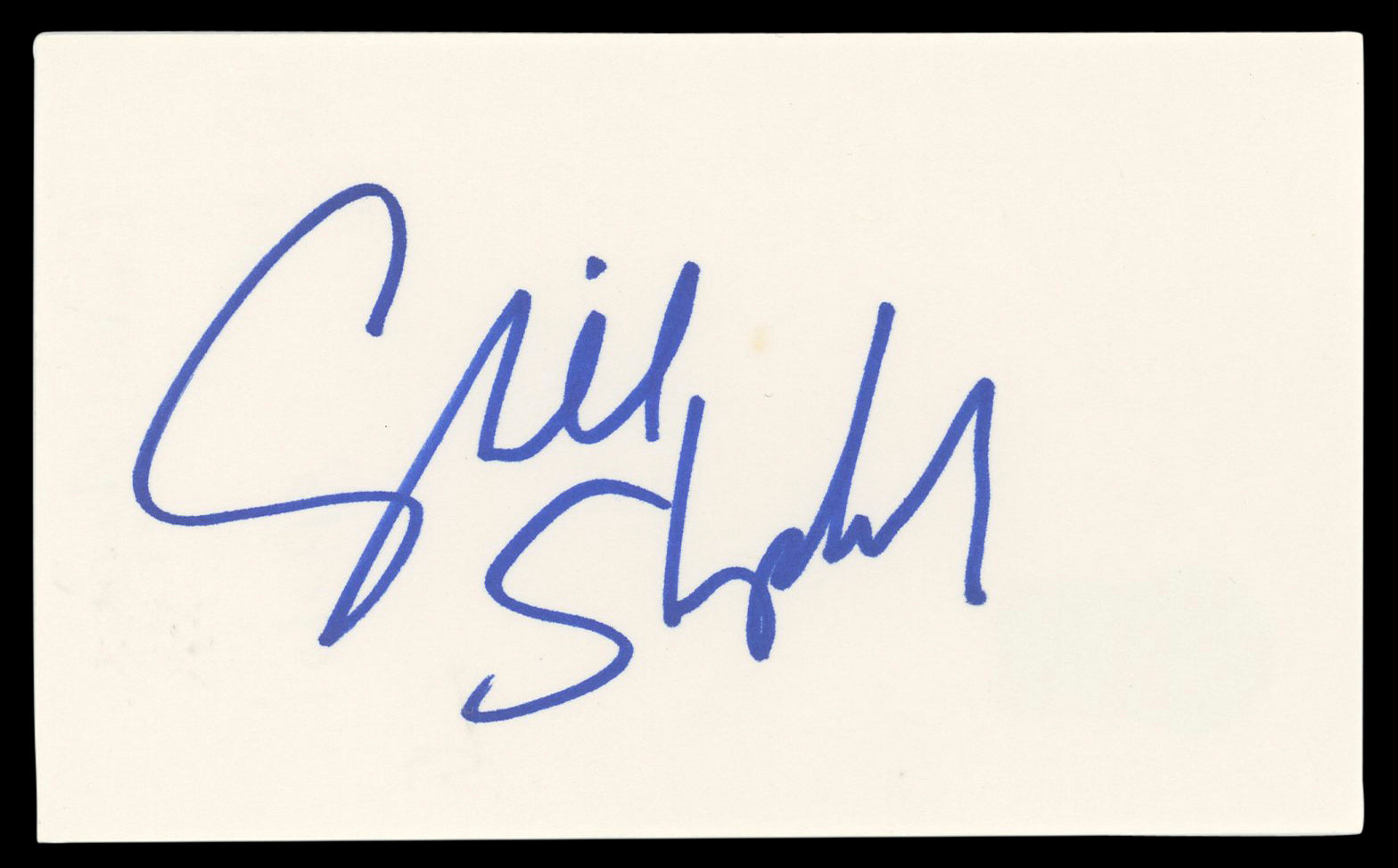 Cybill Shepherd The Last Picture Show Signed 3x5 Index Card BAS #BL96368