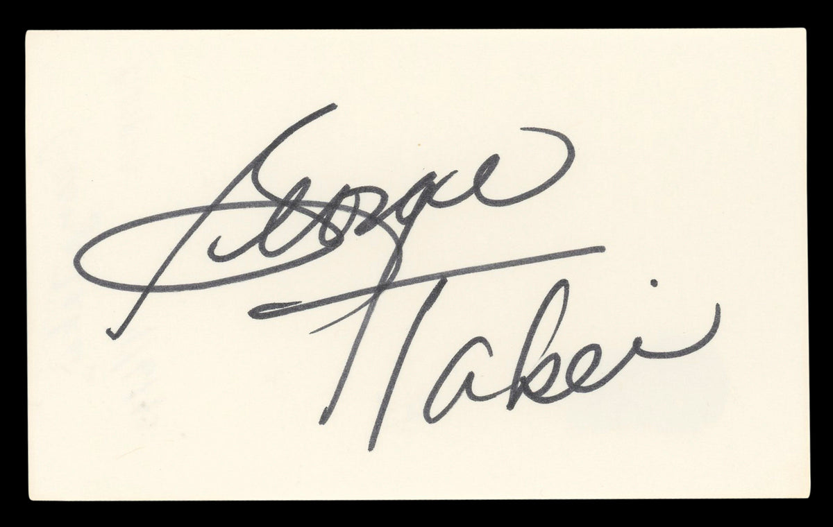 George Takei Star Trek: The Original Series Signed 3x5 Index Card BAS #BL96815
