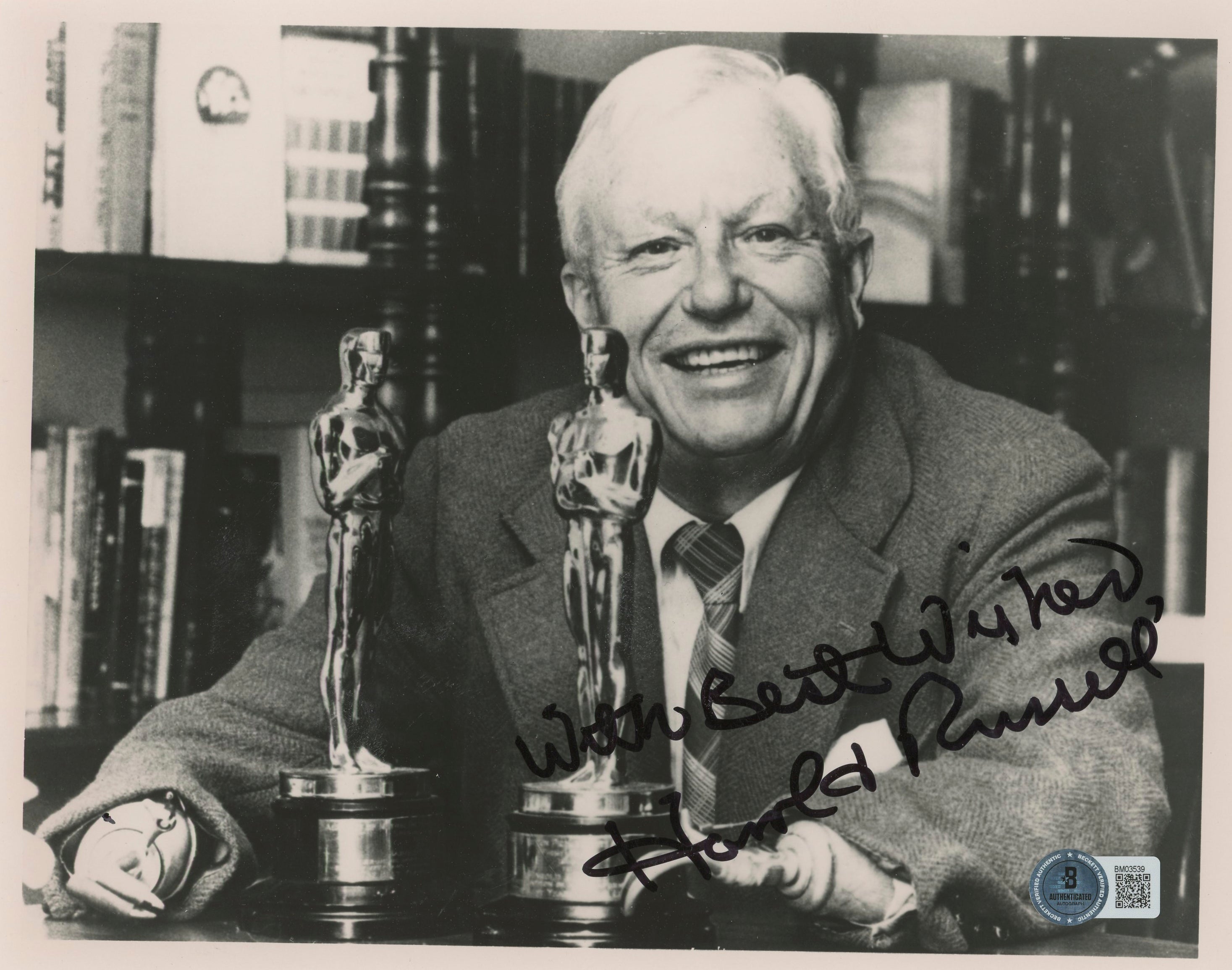 Harold Russell Diary of a Sergeant "Best Wishes" Signed 8x10 Photo BAS #BM03539