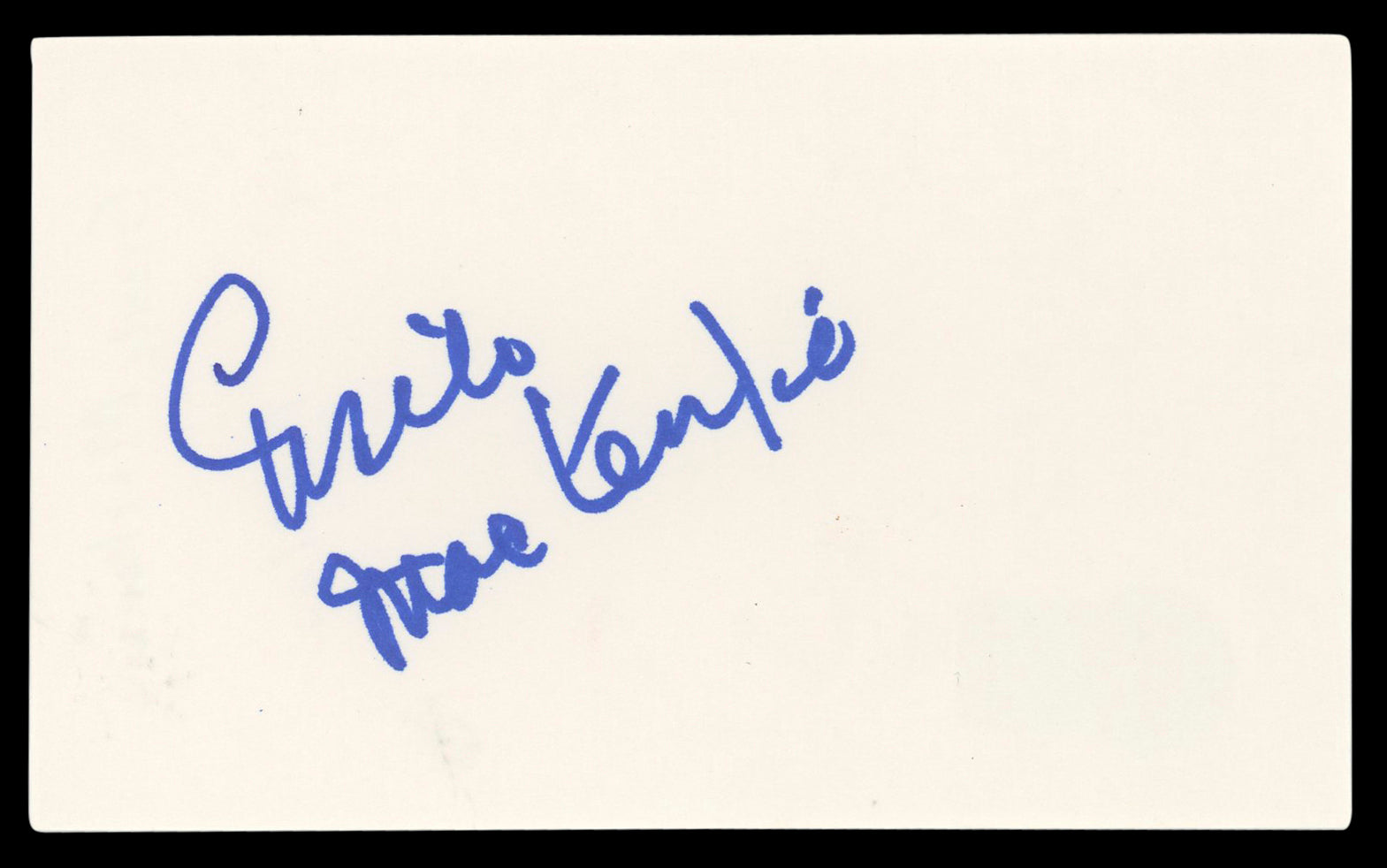 Gisele MacKenzie Your Hit Parade Authentic Signed 3x5 Index Card BAS #BL96369