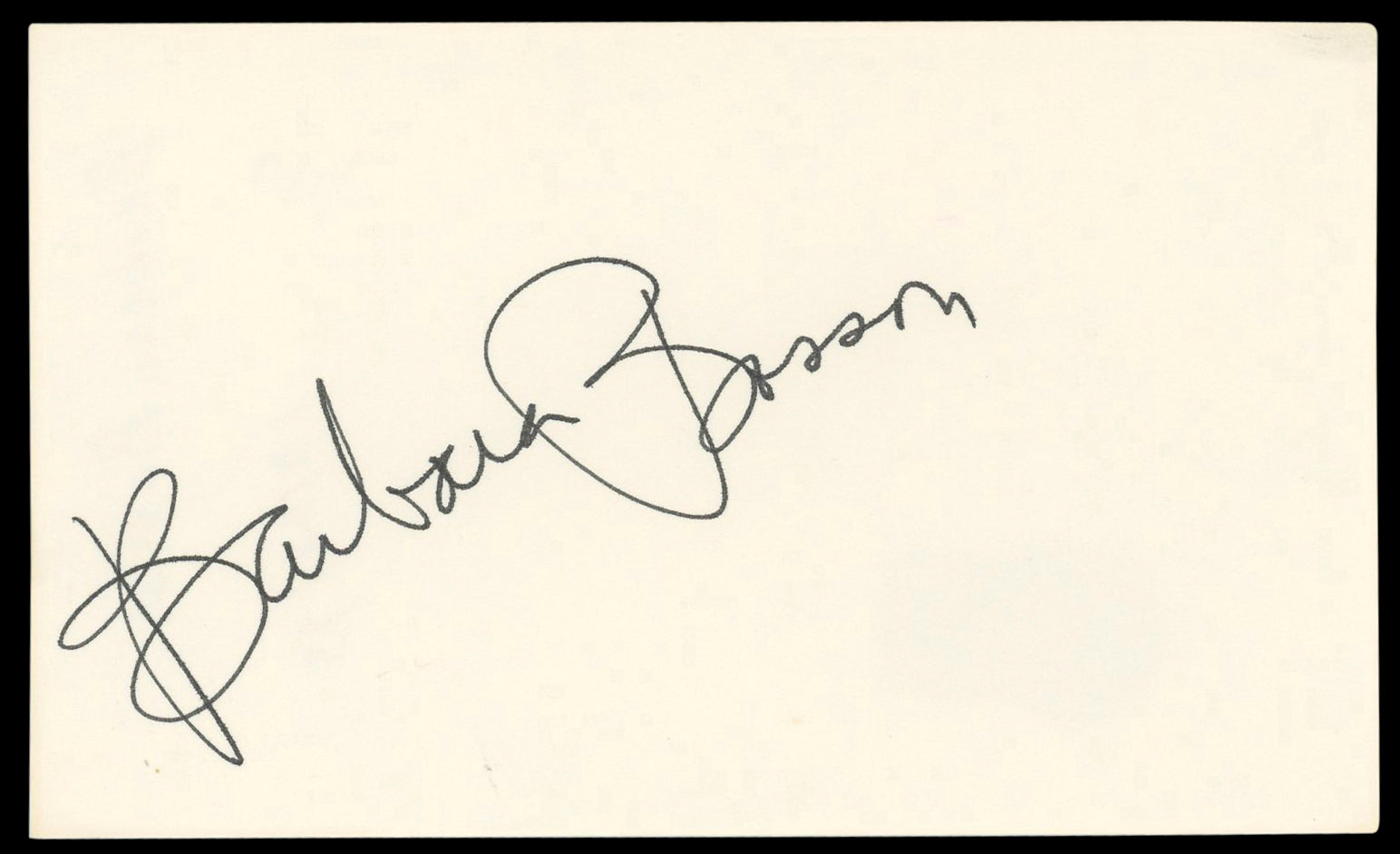 Barbara Bosson Hill Street Blues Signed 3x5 Index Card Autographed BAS #AD70424