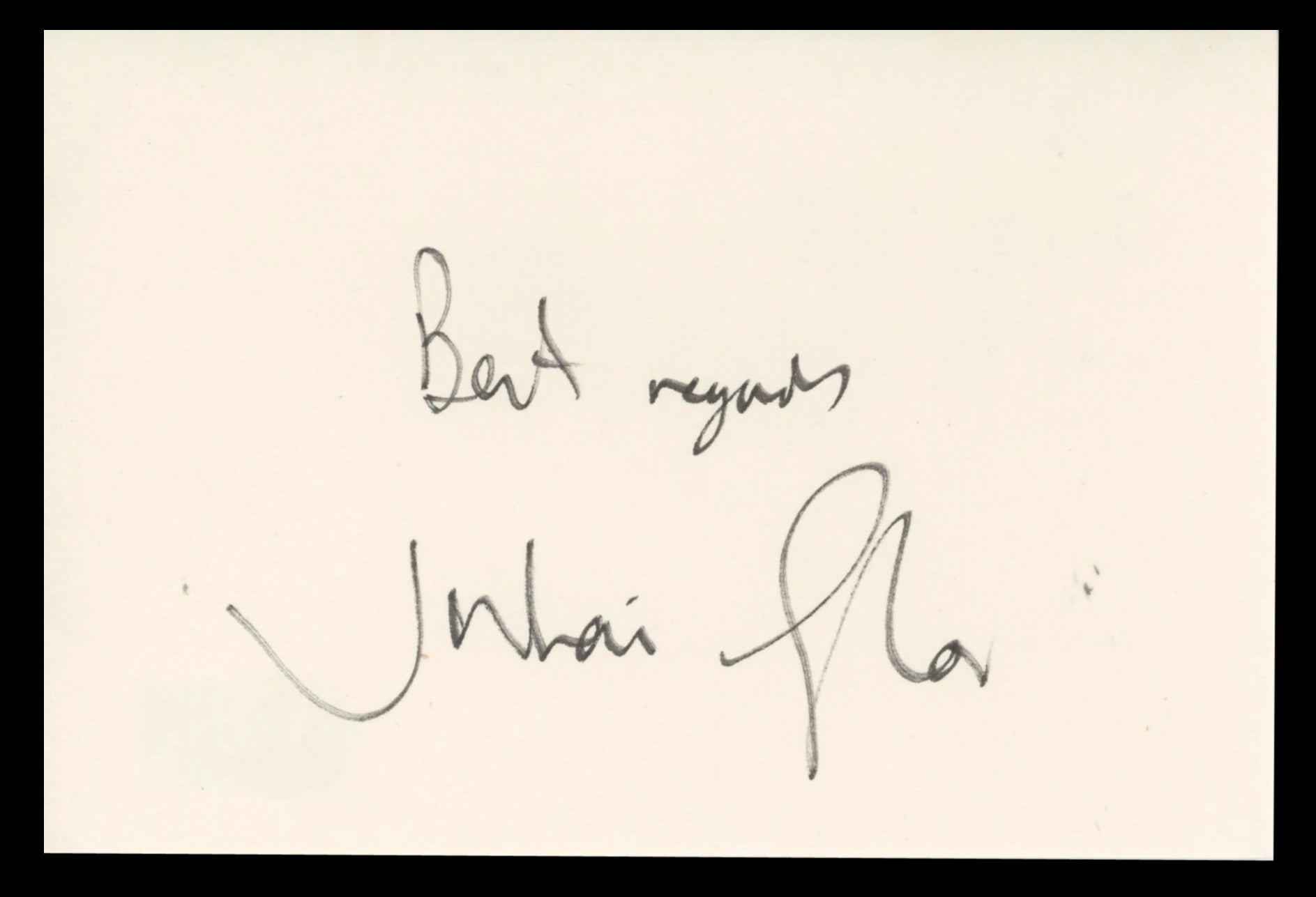 Julian Glover Game of Thrones "Best Regards" Signed 4x6 Index Card BAS #BT02432