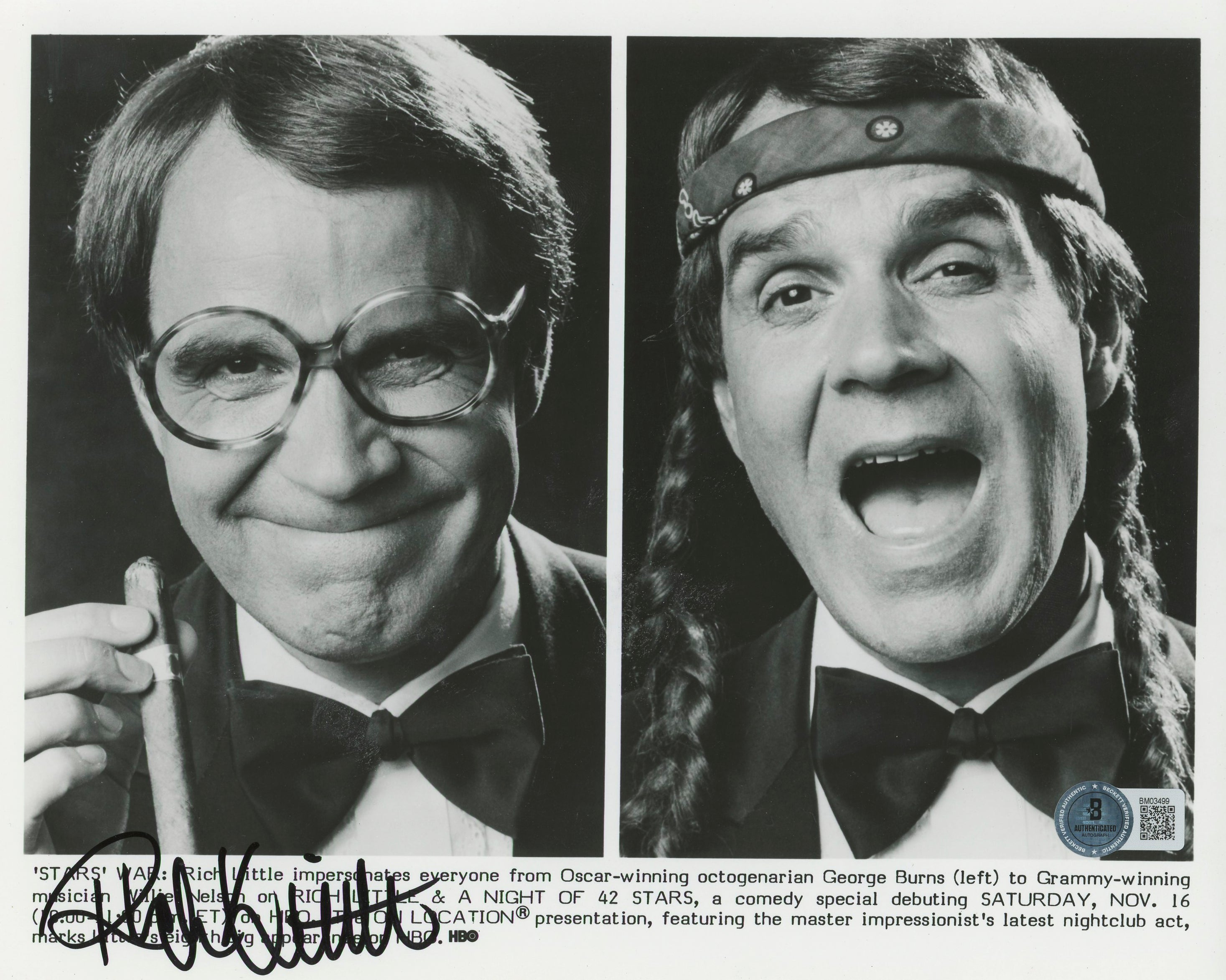 Rich Little Christmas Carol Authentic Signed 8x10 Photo BAS #BM03499