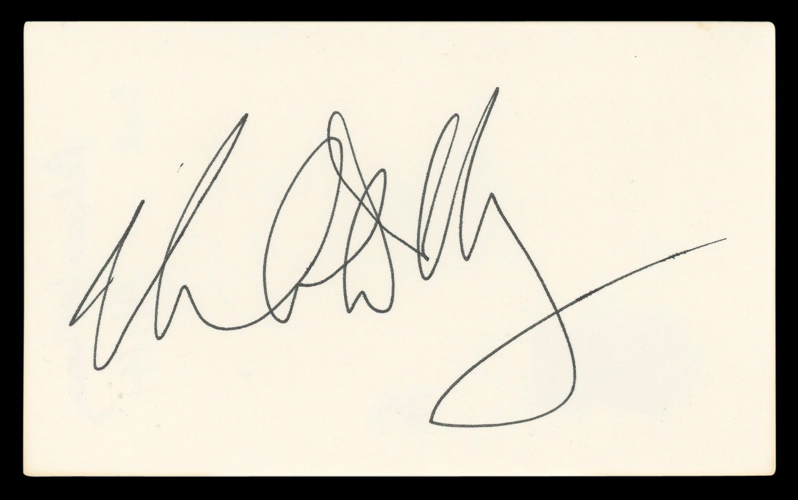 Rebecca De Mornay Risky Business Authentic Signed 3x5 Index Card BAS #BL96824