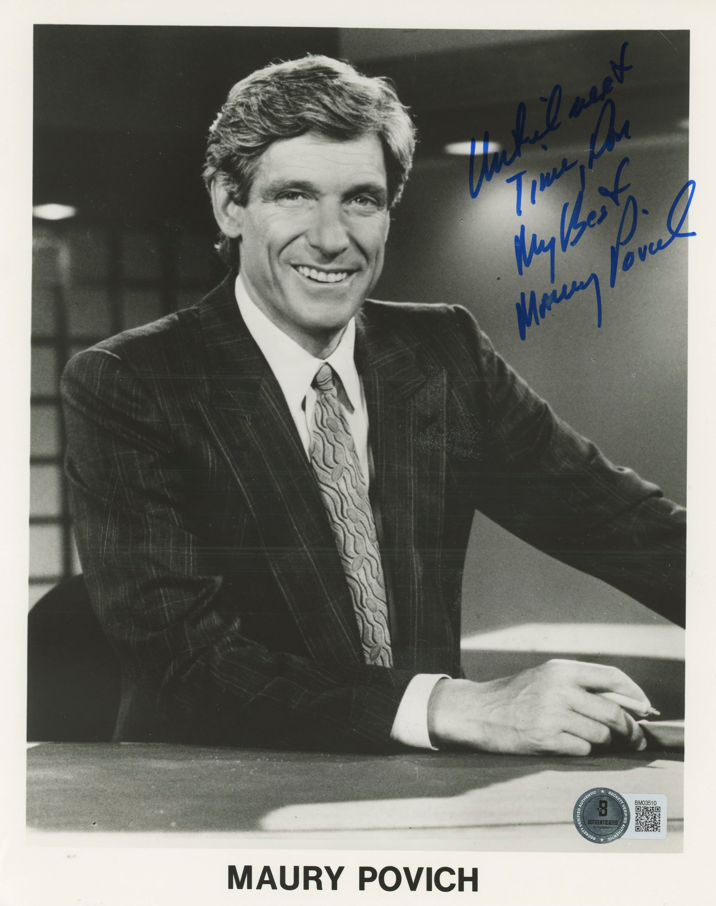 Maury Povich Maury Show "My Best" Authentic Signed 8x10 Photo BAS #BM03510