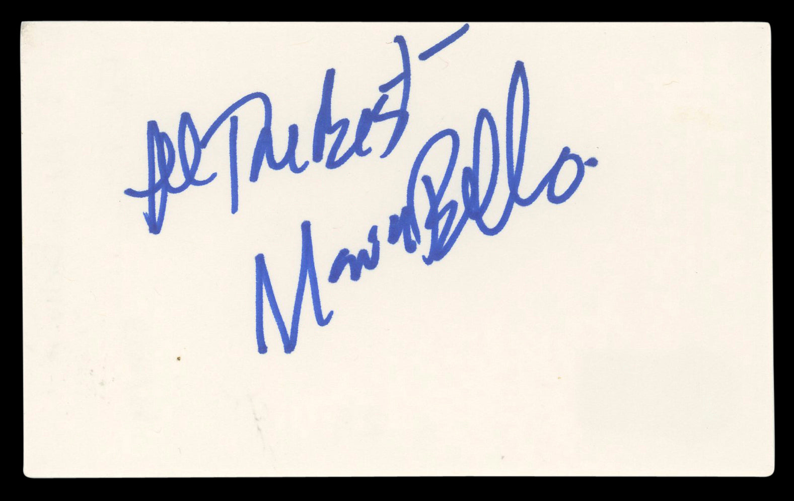 Maria Bello Permanent Midnight "All The Best" Signed 3x5 Index Card BAS #BL96384