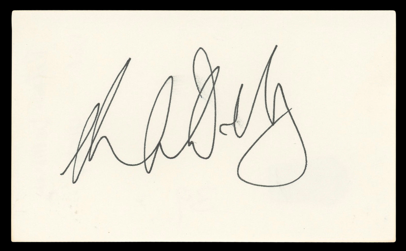 Rebecca De Mornay Risky Business Authentic Signed 3x5 Index Card BAS #BL96831