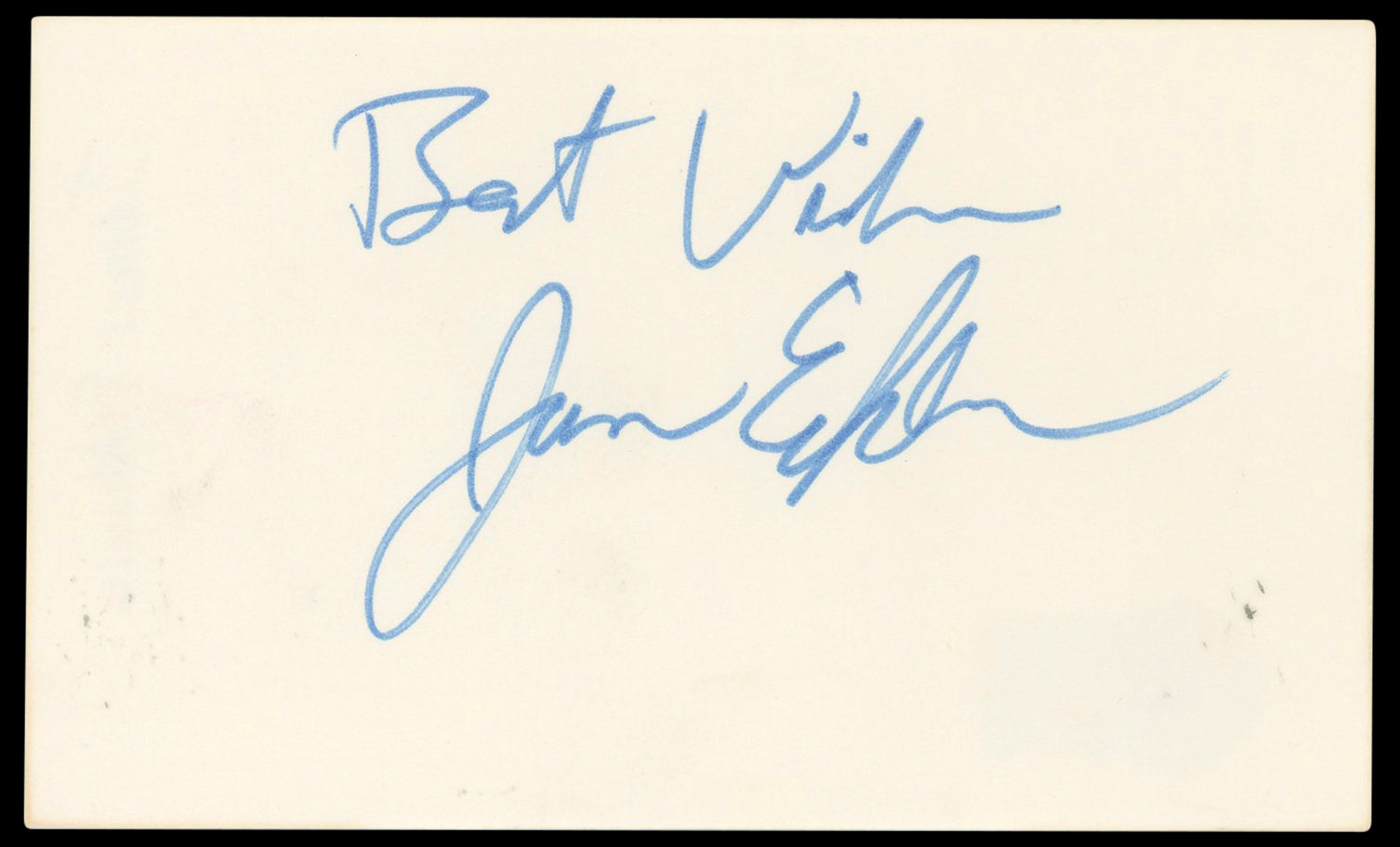 James Eckhouse Beverly Hills, 90210 Authentic Signed 3x5 Index Card BAS #BP50613