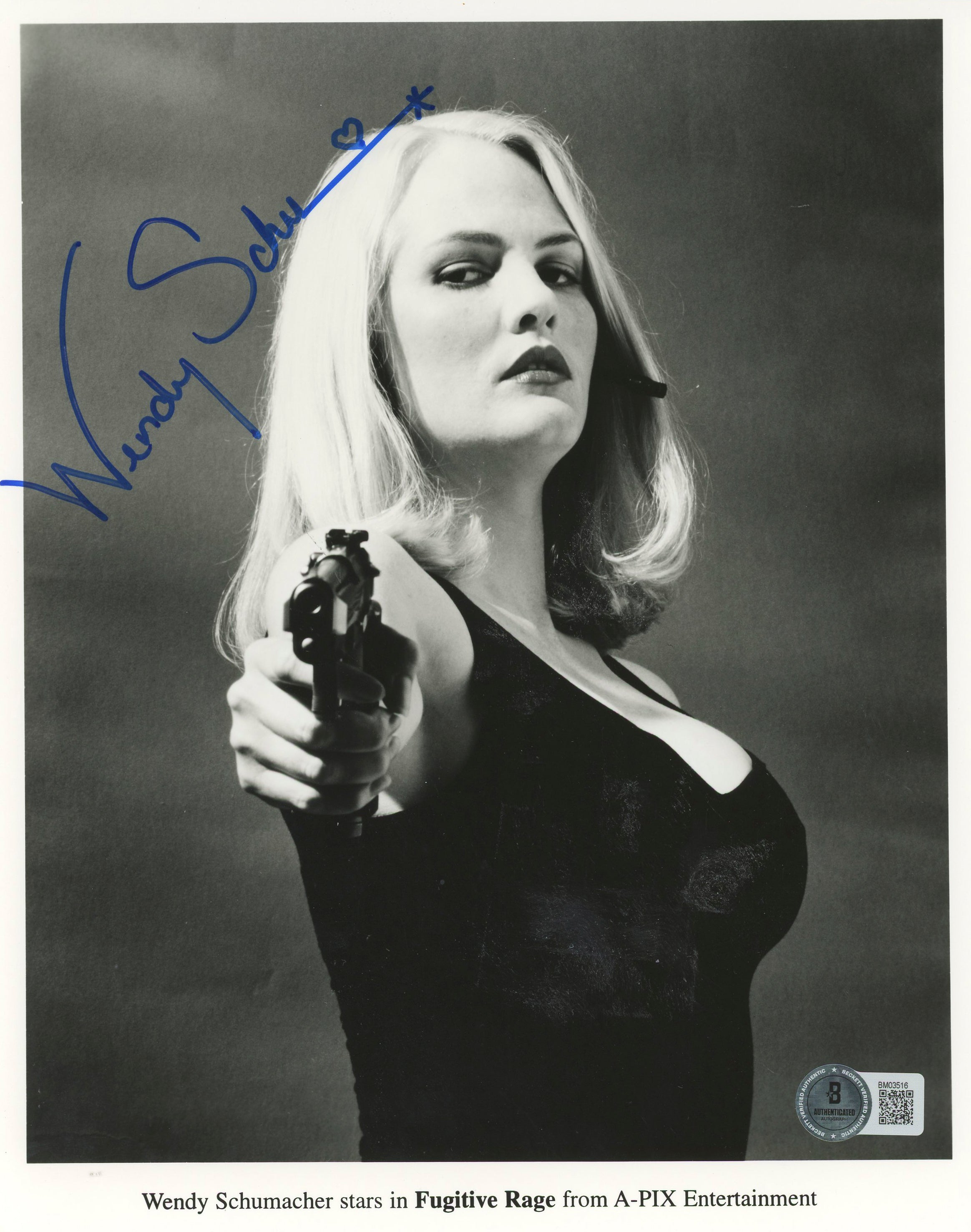 Wendy Schumacher Fugitive Rage Authentic Signed 8x10 Photo BAS #BM03516