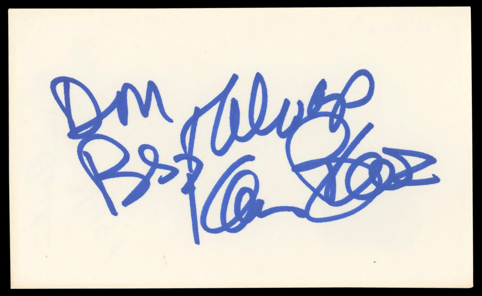 Karen Black The Great Gatsby "Best Wishes" Signed 3x5 Index Card BAS #AD70411