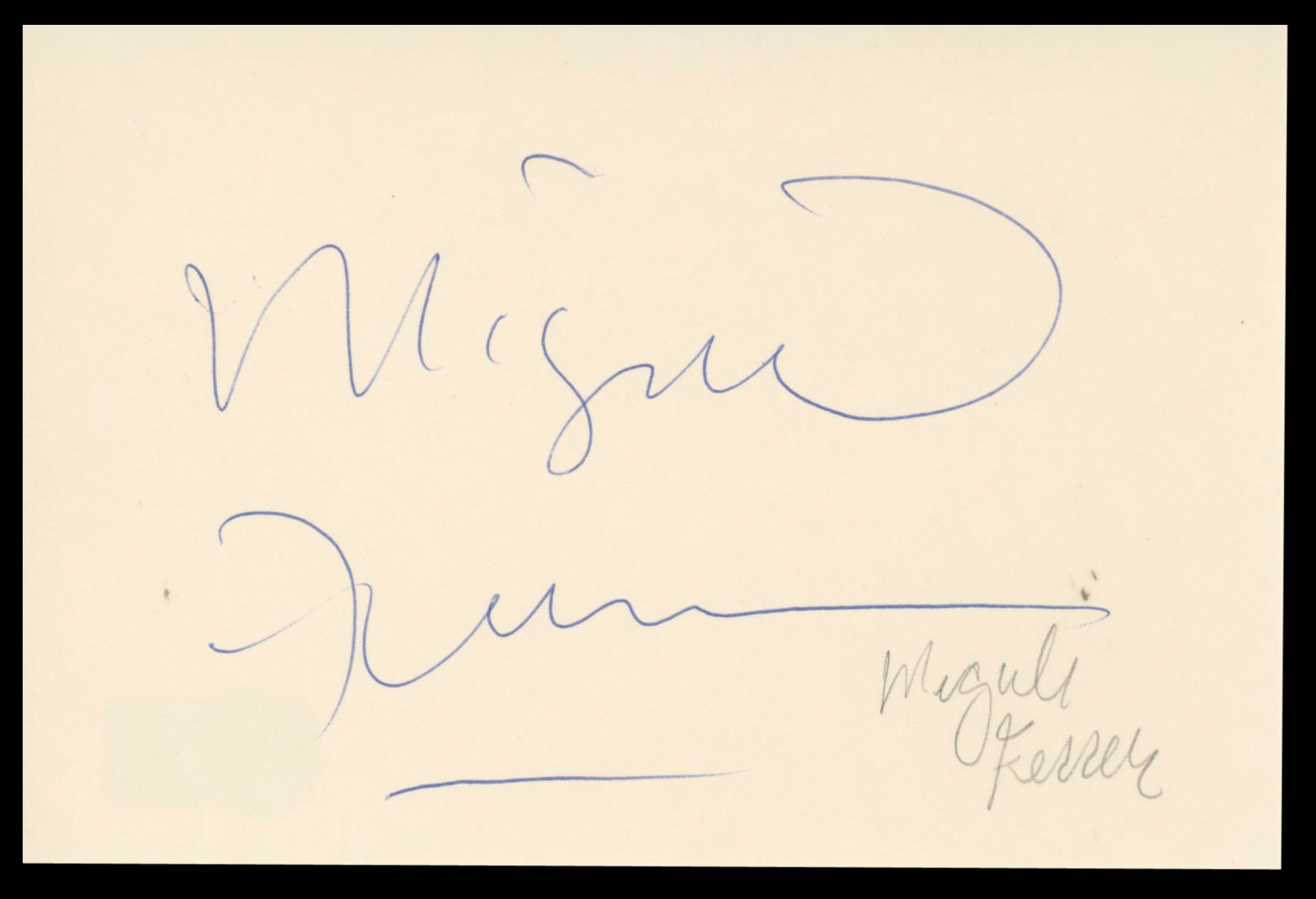 Miguel Ferrer NCIS: Los Angeles Authentic Signed 4x6 Index Card BAS #BT02509