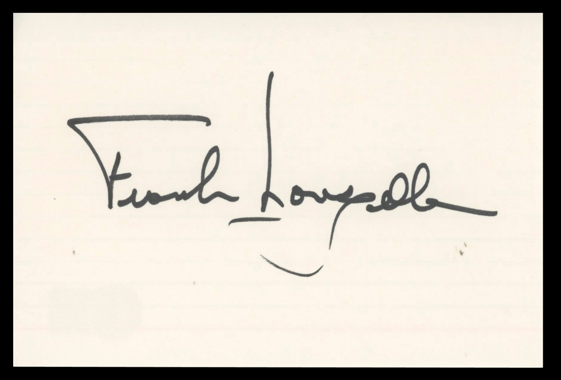 Frank Langella All Good Things Authentic Signed 4x6 Index Card BAS #BT02508