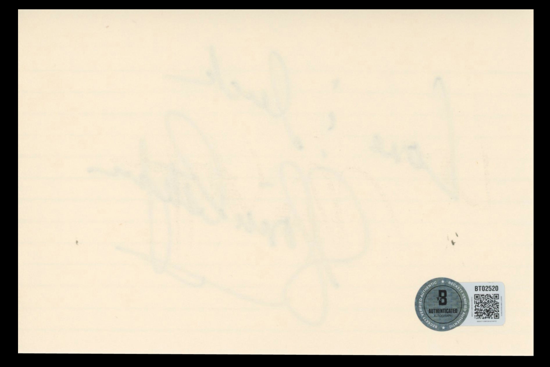 Gloria Estefan Miami Sound Machine Authentic Signed 4x6 Index Card BAS #BT02520