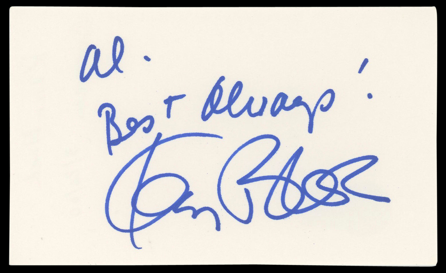 Karen Black The Great Gatsby "Best Always!" Signed 3x5 Index Card BAS #AD70407