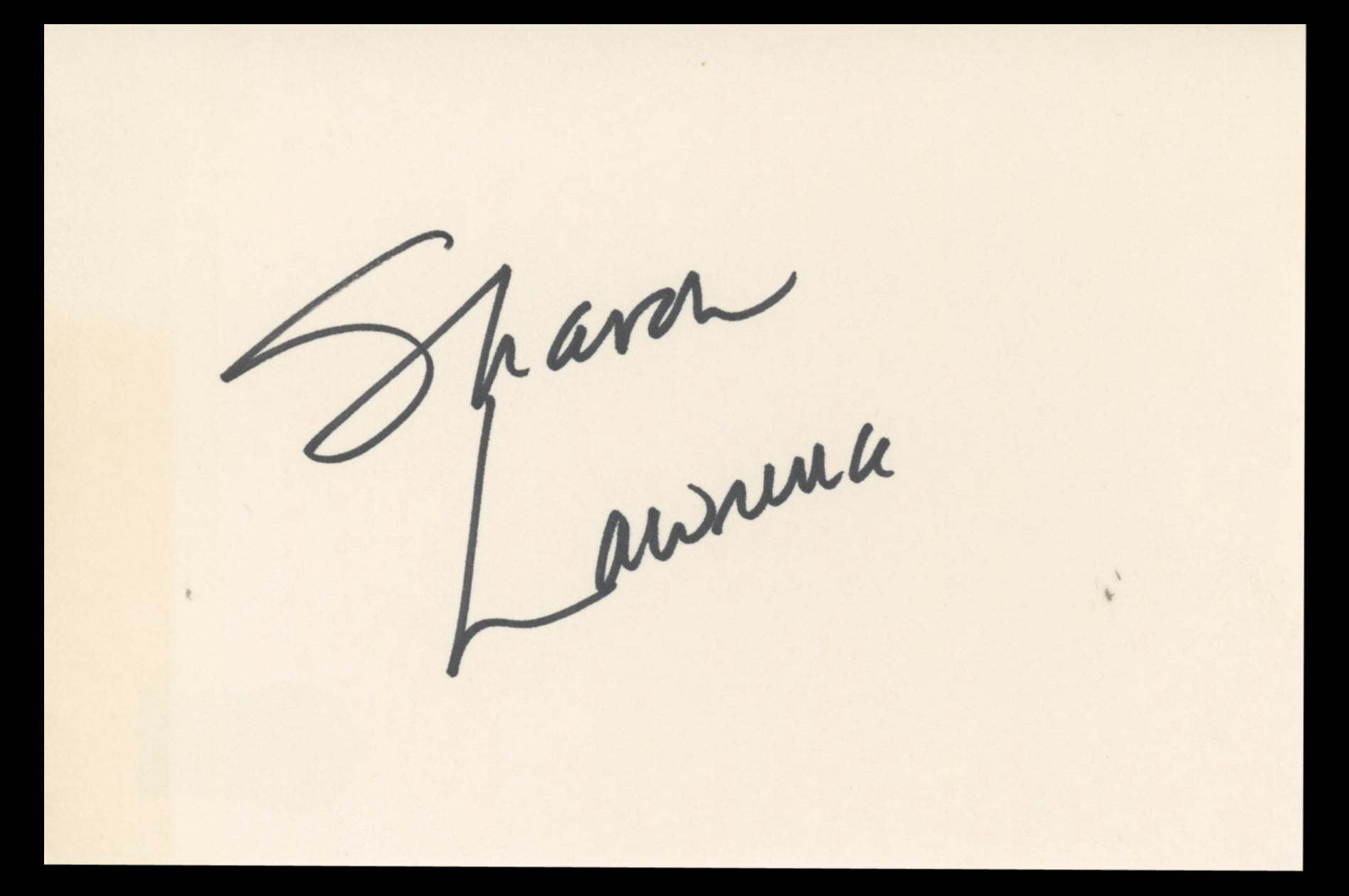 Sharon Lawrence NYPD Blue Authentic Signed 4x6 Index Card BAS #BT01201