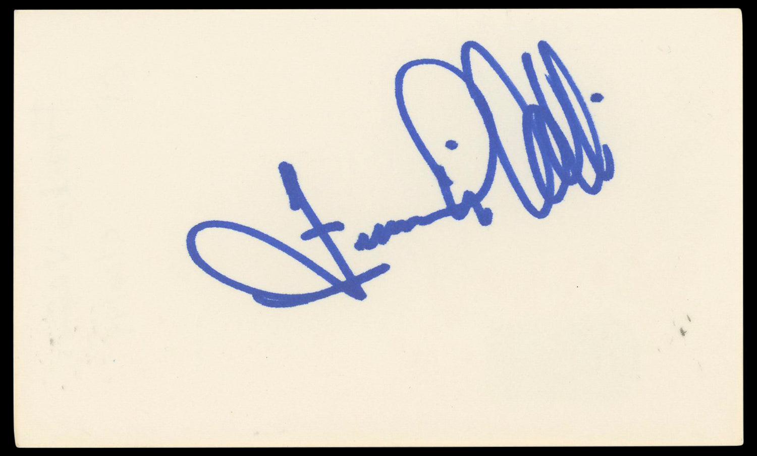 Frank Valli The Four Seasons Authentic Signed 3x5 Index Card BAS #BP50619