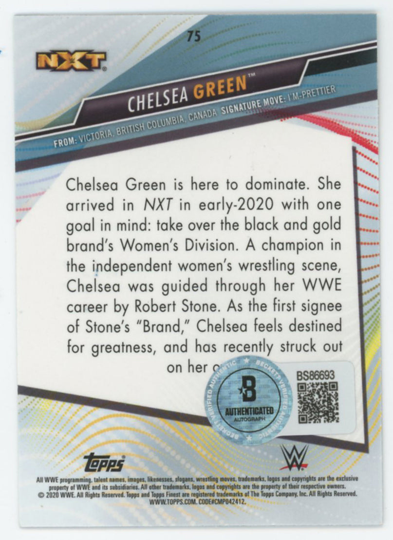 Chelsea Green WWE Authentic Signed 2020 Topps #75 Card BAS #BS86693