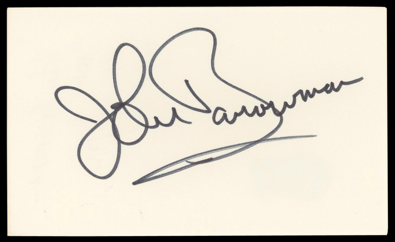 John Barrowman Doctor Who Signed 3x5 Index Card Autographed BAS #AD70397