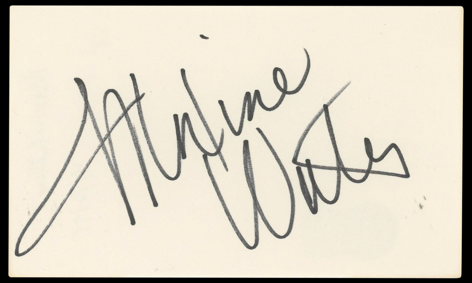 Maxine Waters Politician Authentic Signed 3x5 Index Card BAS #BP50630