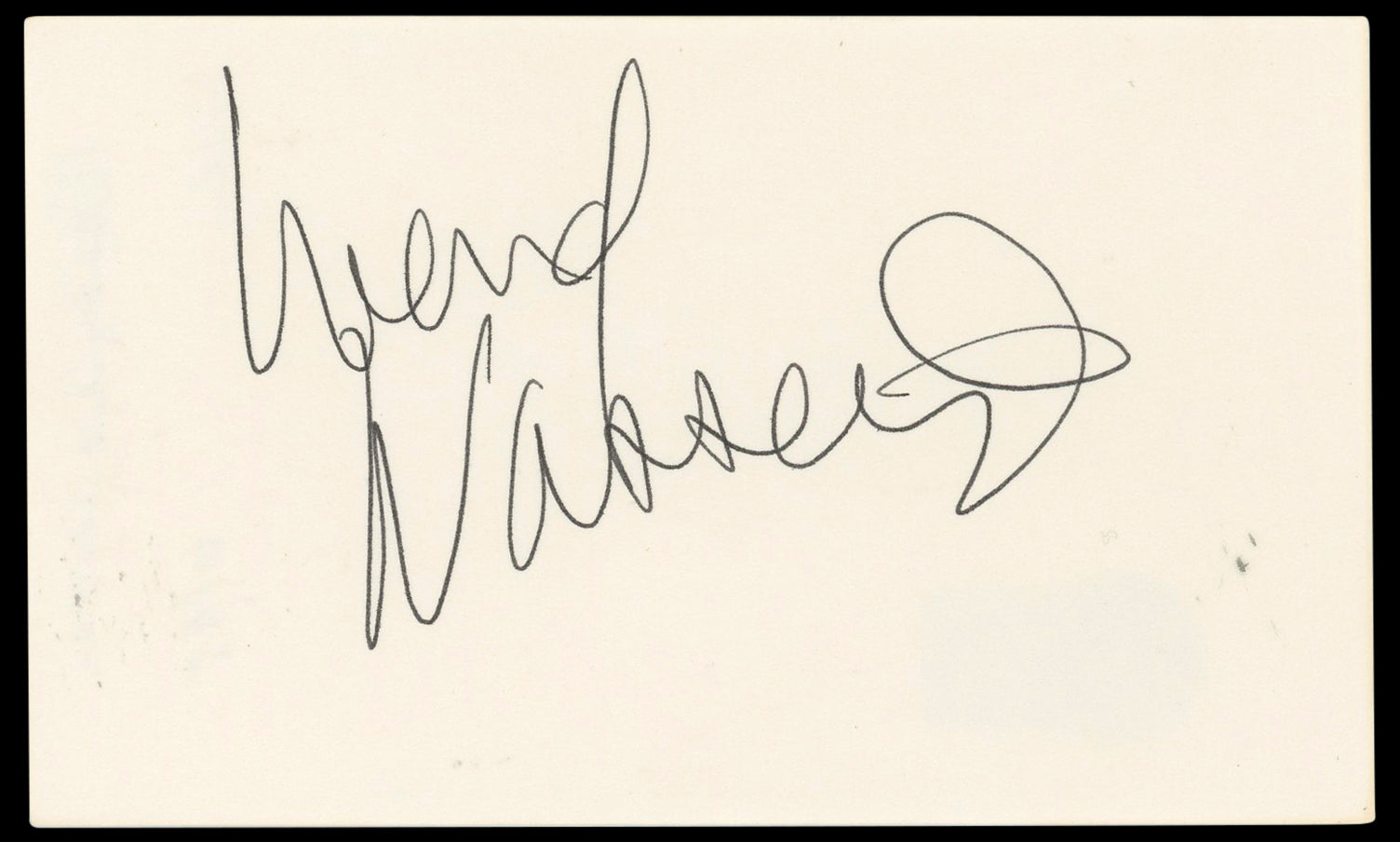 Wendy Wasserman Life with Mikey Authentic Signed 3x5 Index Card BAS #BP50631
