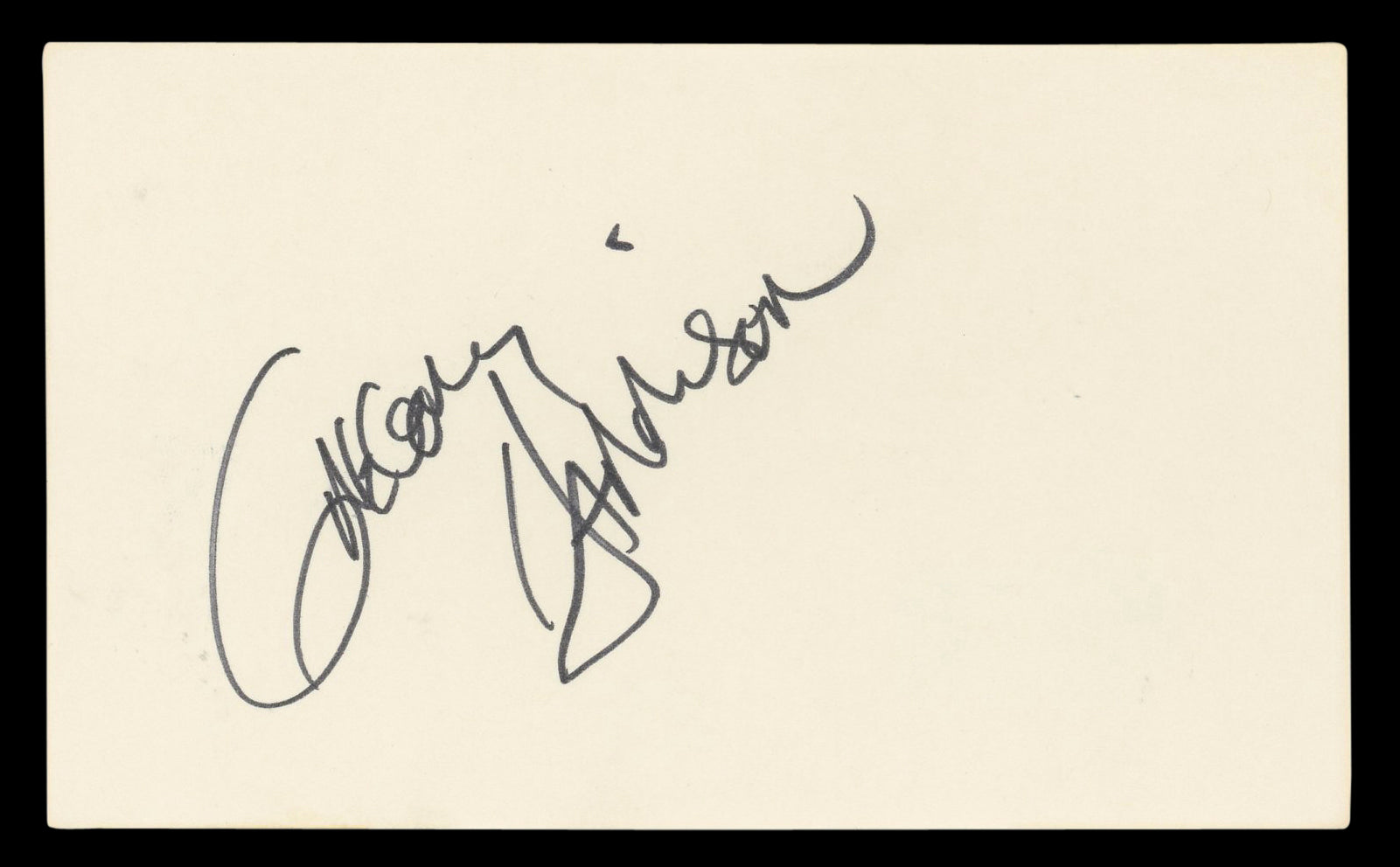 Gregory Harrison Trapper John, M.D. Authentic Signed 3x5 Index Card BAS #BL96852