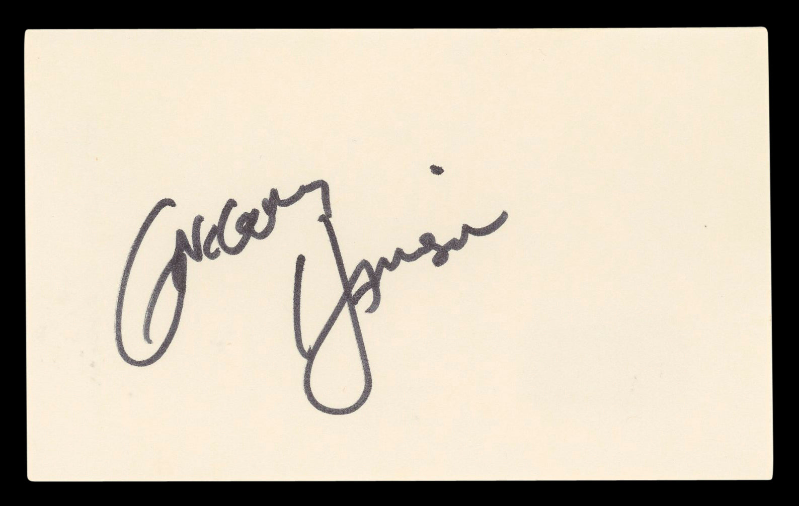 Gregory Harrison Trapper John, M.D. Authentic Signed 3x5 Index Card BAS #BL96853