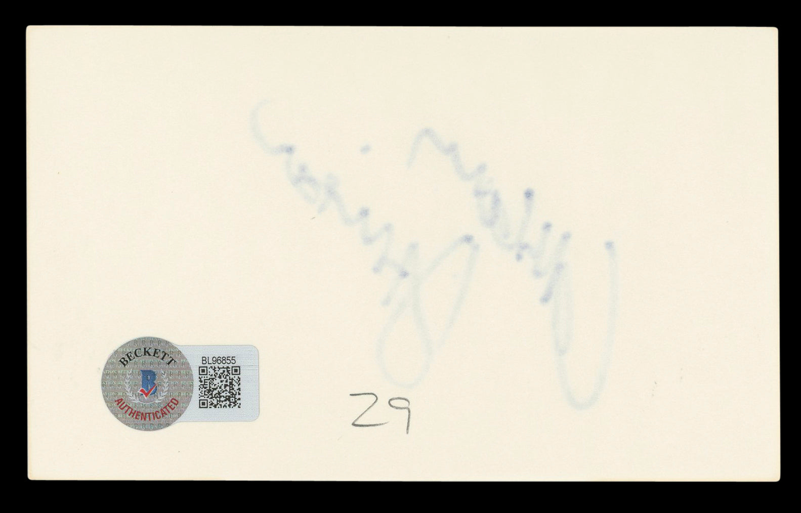 Gregory Harrison Trapper John, M.D. Authentic Signed 3x5 Index Card BAS #BL96855