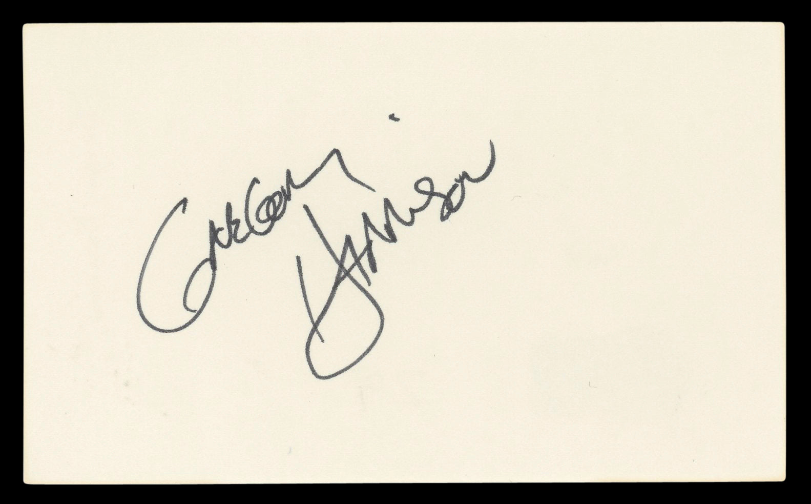 Gregory Harrison Trapper John, M.D. Authentic Signed 3x5 Index Card BAS #BL96857