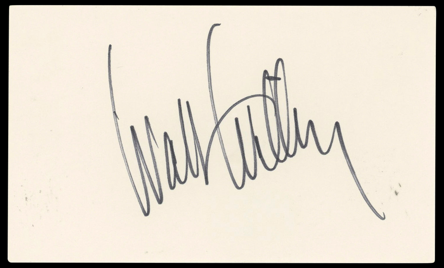 Walt Willey All My Children Authentic Signed 3x5 Index Card BAS #BP50638