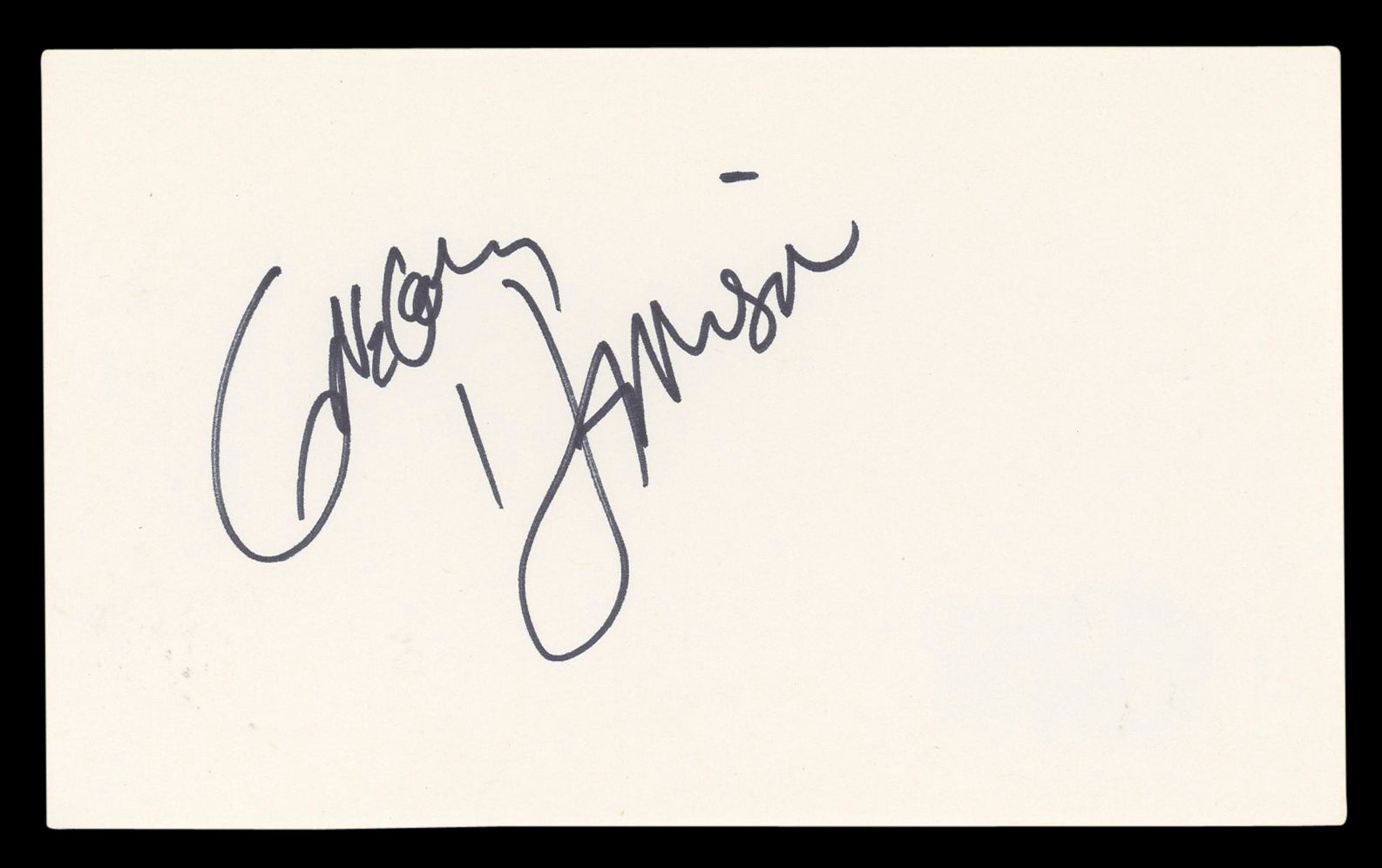 Gregory Harrison Trapper John, M.D. Authentic Signed 3x5 Index Card BAS #BL96858