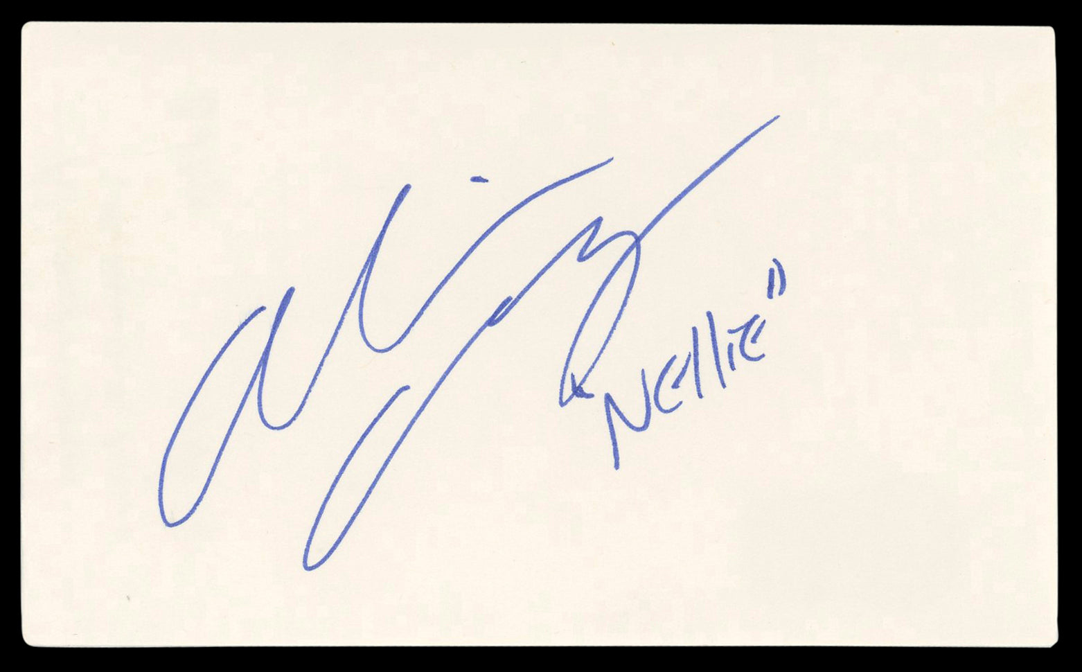 Alison Arngrim Little House on the Prairie Signed 3x5 Index Card BAS #BM56922