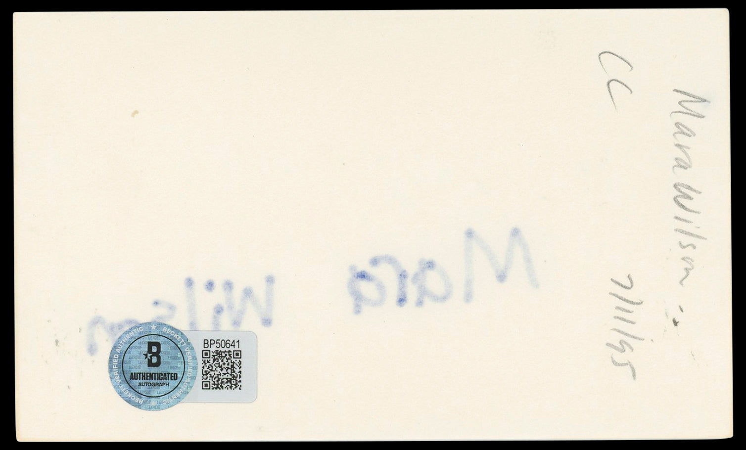 Mara Wilson Matilda Authentic Signed 3x5 Index Card Autographed BAS #BP50641