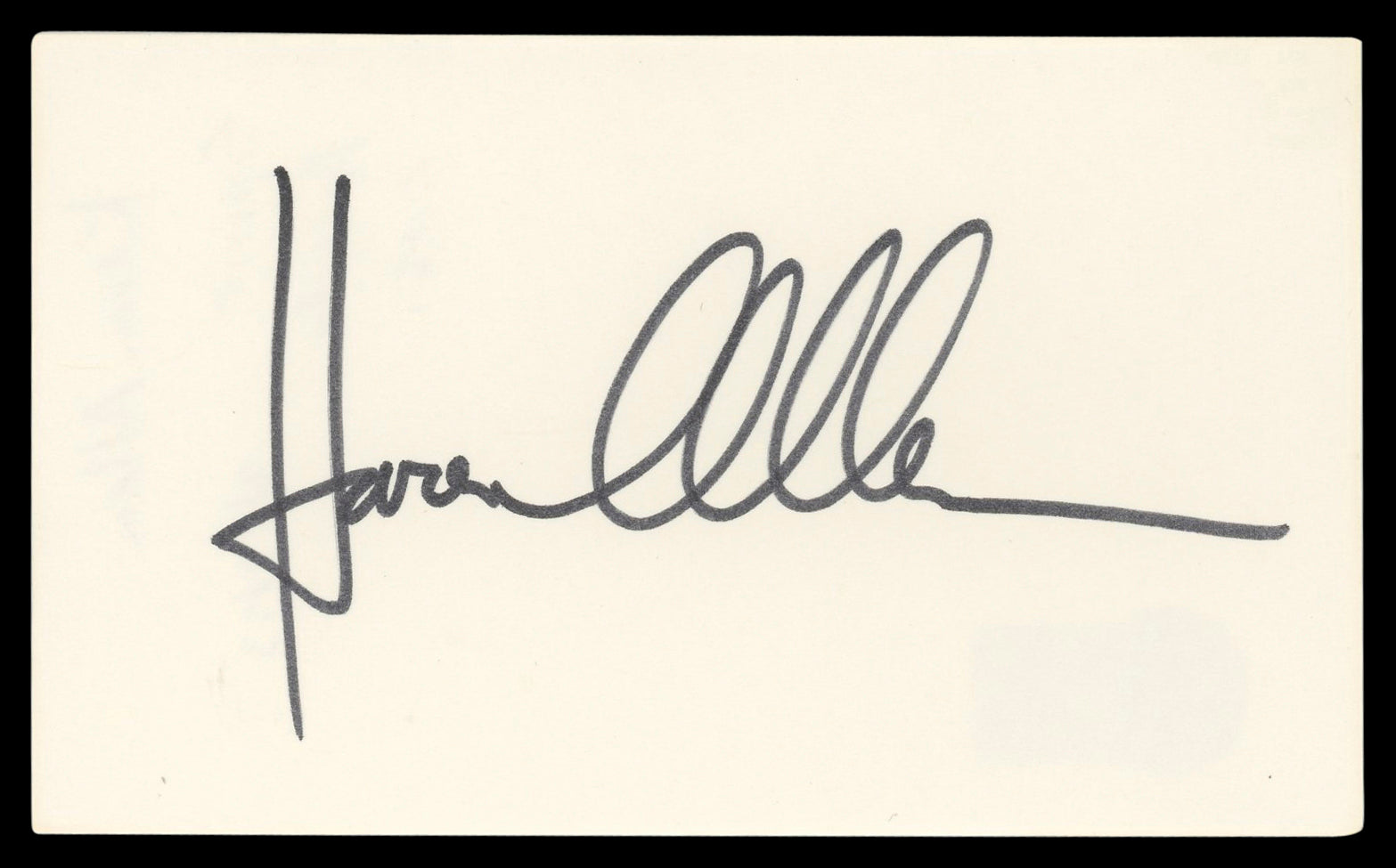 Karen Allen Raiders of the Lost Ark Authentic Signed 3x5 Index Card BAS #BM56924