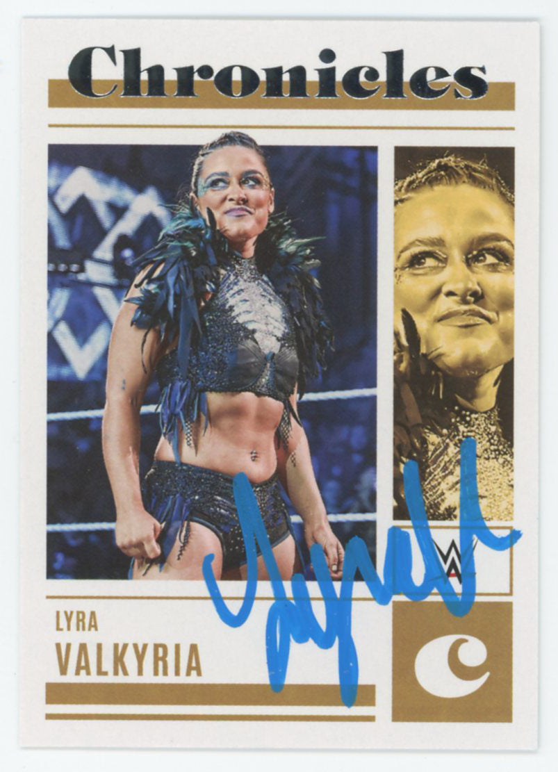 Lyra Valkyria WWE Authentic Signed 2023 Panini Chronicles #19 Card BAS #BS86716