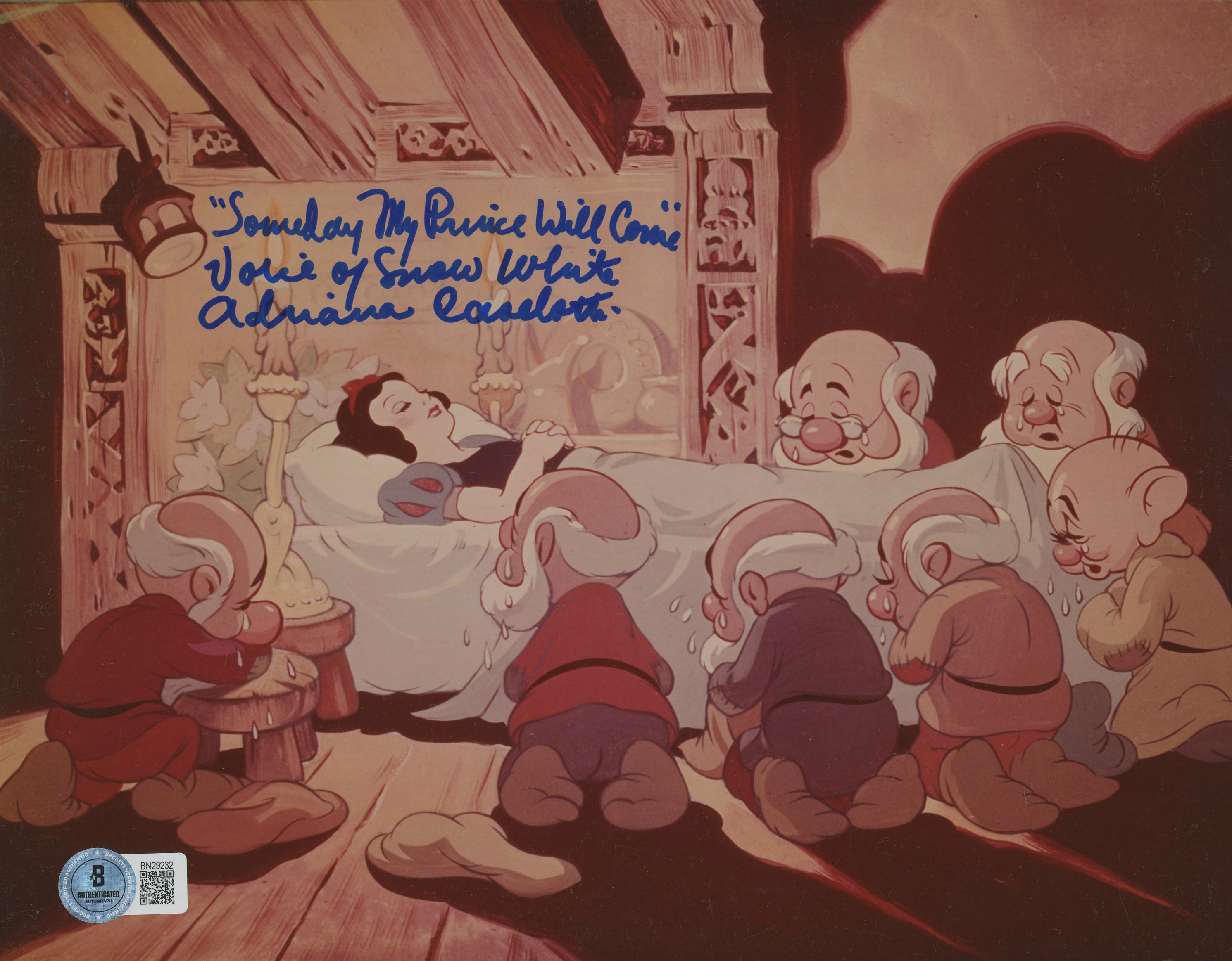 Adriana Caselotti Snow White and the Seven Dwarfs Signed 8x10 Photo BAS #BN29232