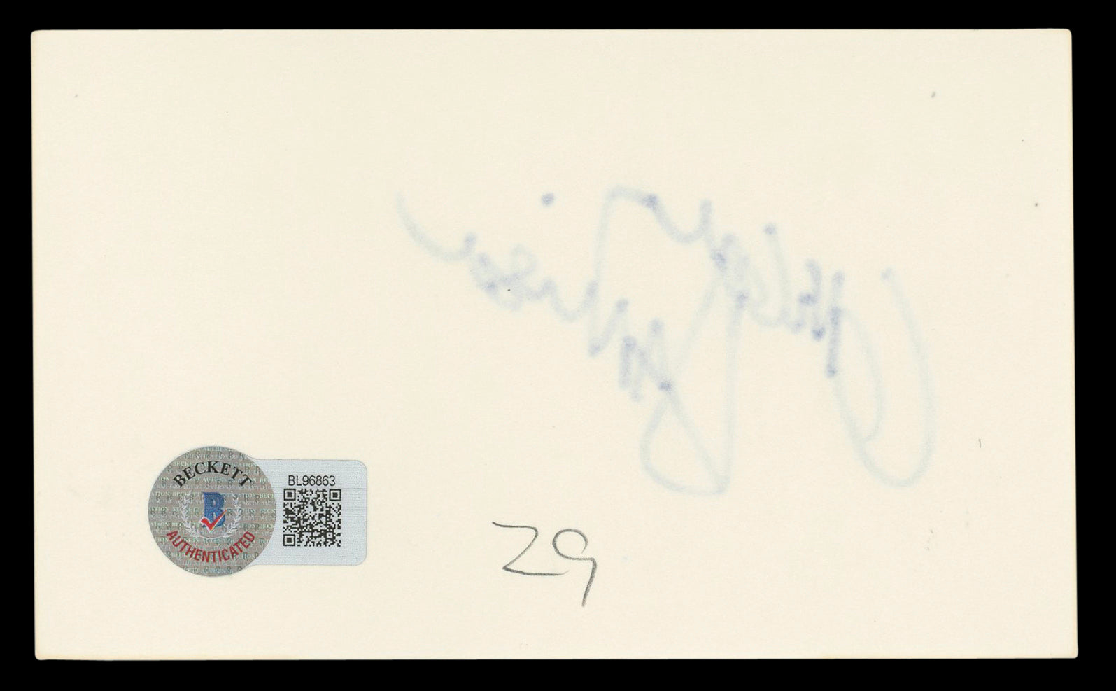 Gregory Harrison Trapper John, M.D. Authentic Signed 3x5 Index Card BAS #BL96863