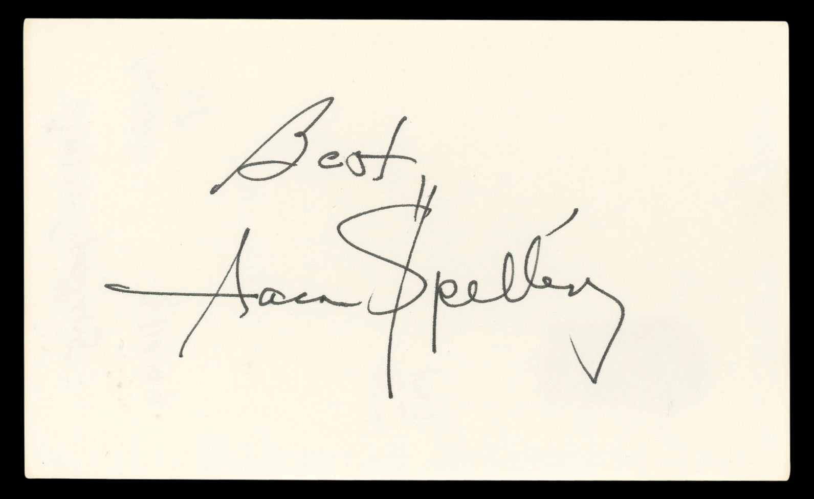 Aaron Spelling Charlie's Angels "Best" Signed 3x5 Index Card BAS #BL96868