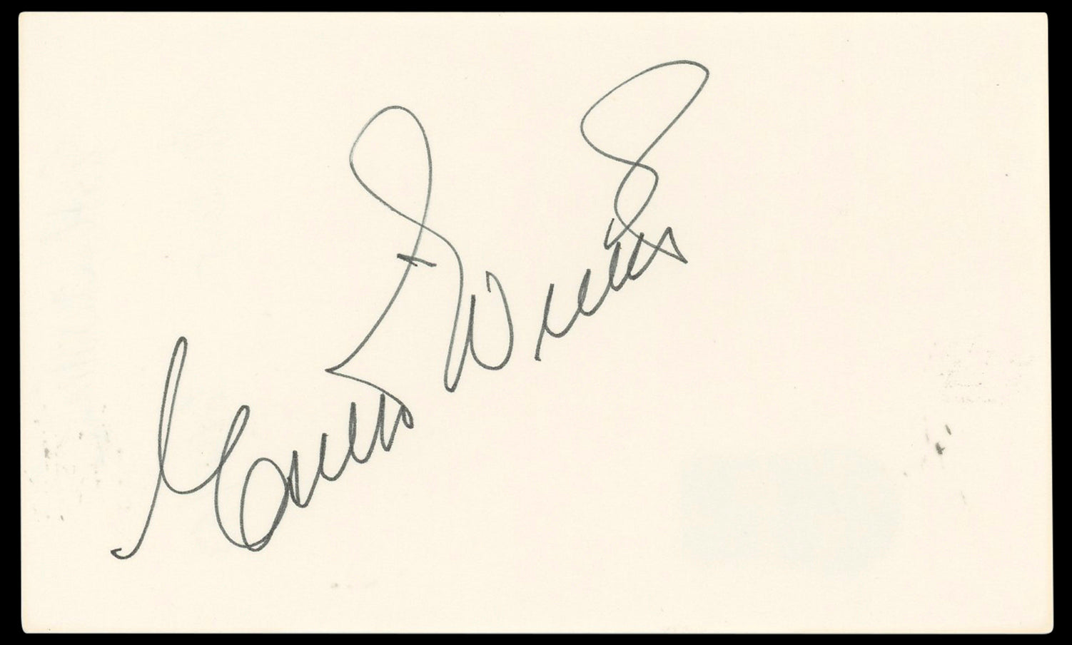 Esther Williams Million Dollar Mermaid Signed 3x5 Index Card BAS #BP50650