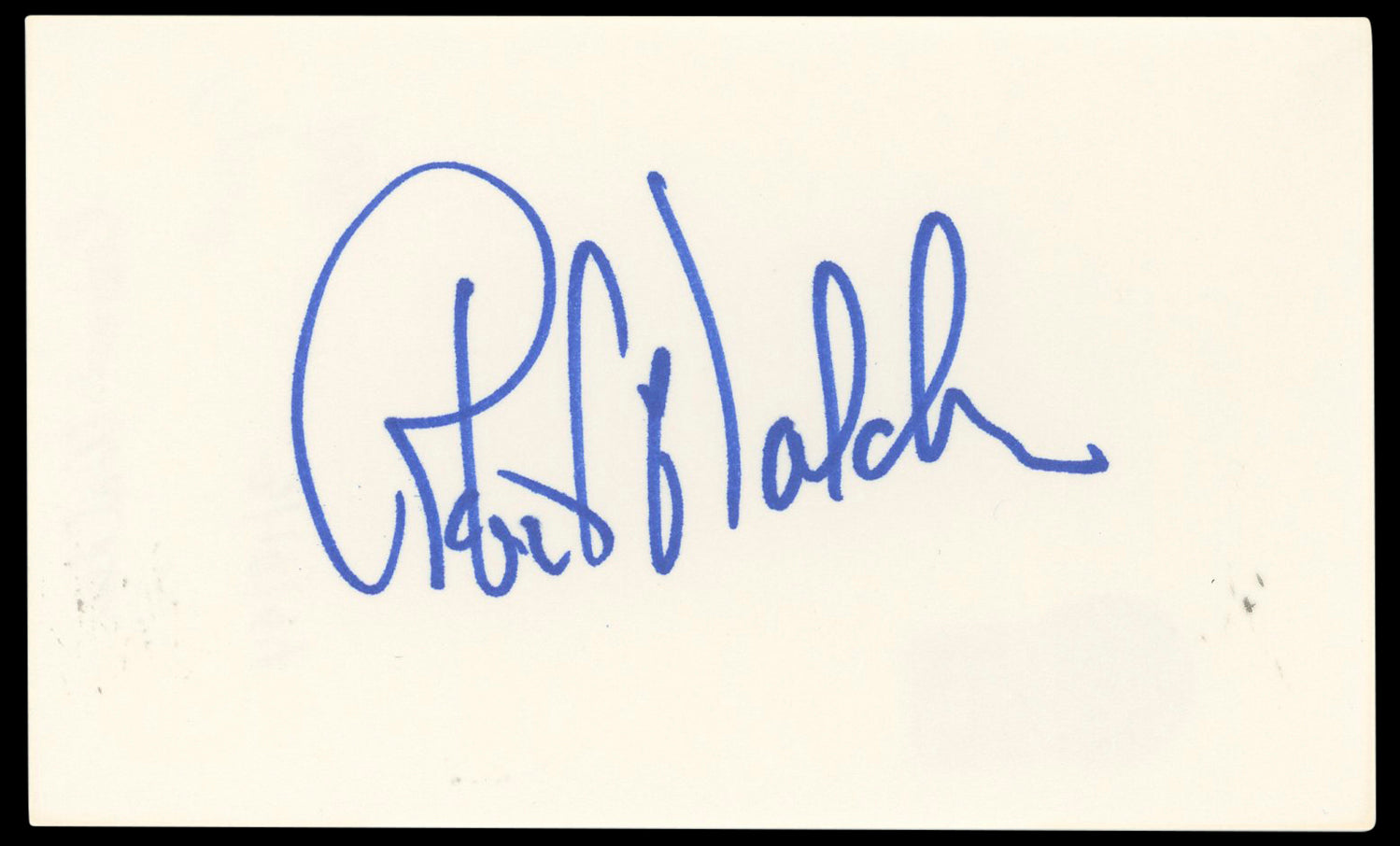 Robert Walden Lou Grant Authentic Signed 3x5 Index Card Autographed BAS #BP50651