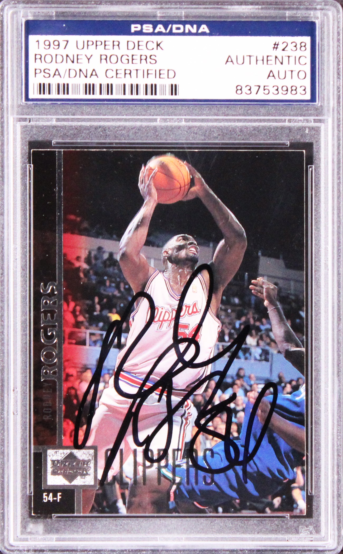 Clippers Rodney Rogers Authentic Signed 1996 SP #48 Card PSA/DNA Slabbed