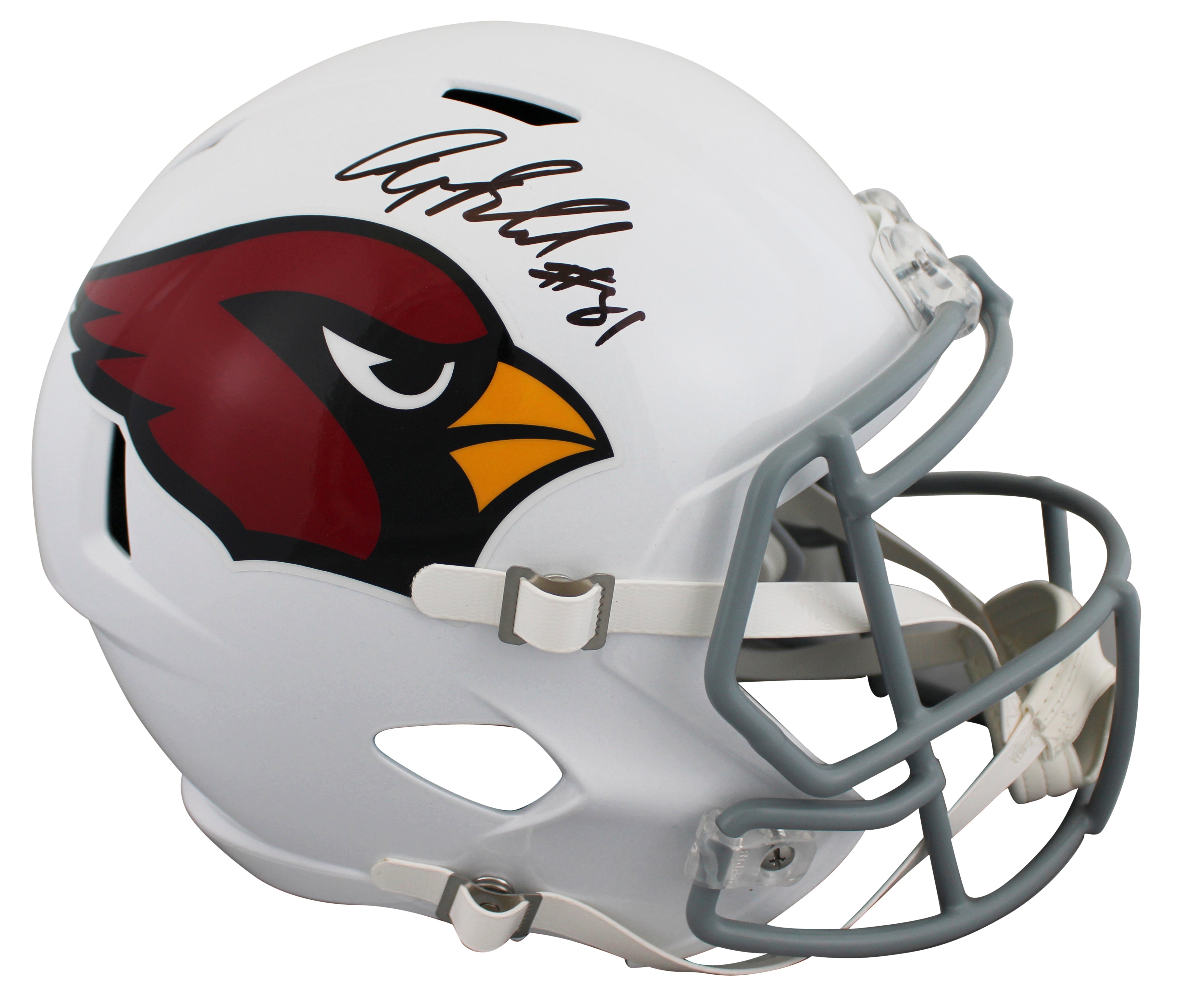 Cardinals Anquan Boldin Signed 2005-22 TB F/S Speed Rep Helmet W/ Case BAS Wit